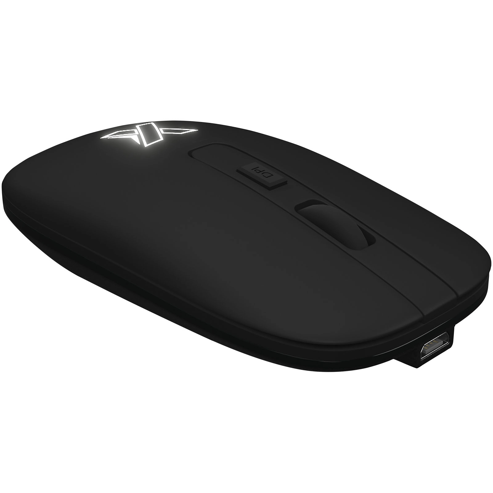Immagine Mouse wireless in materiale antibatterico con logo luminoso SCX.design O22