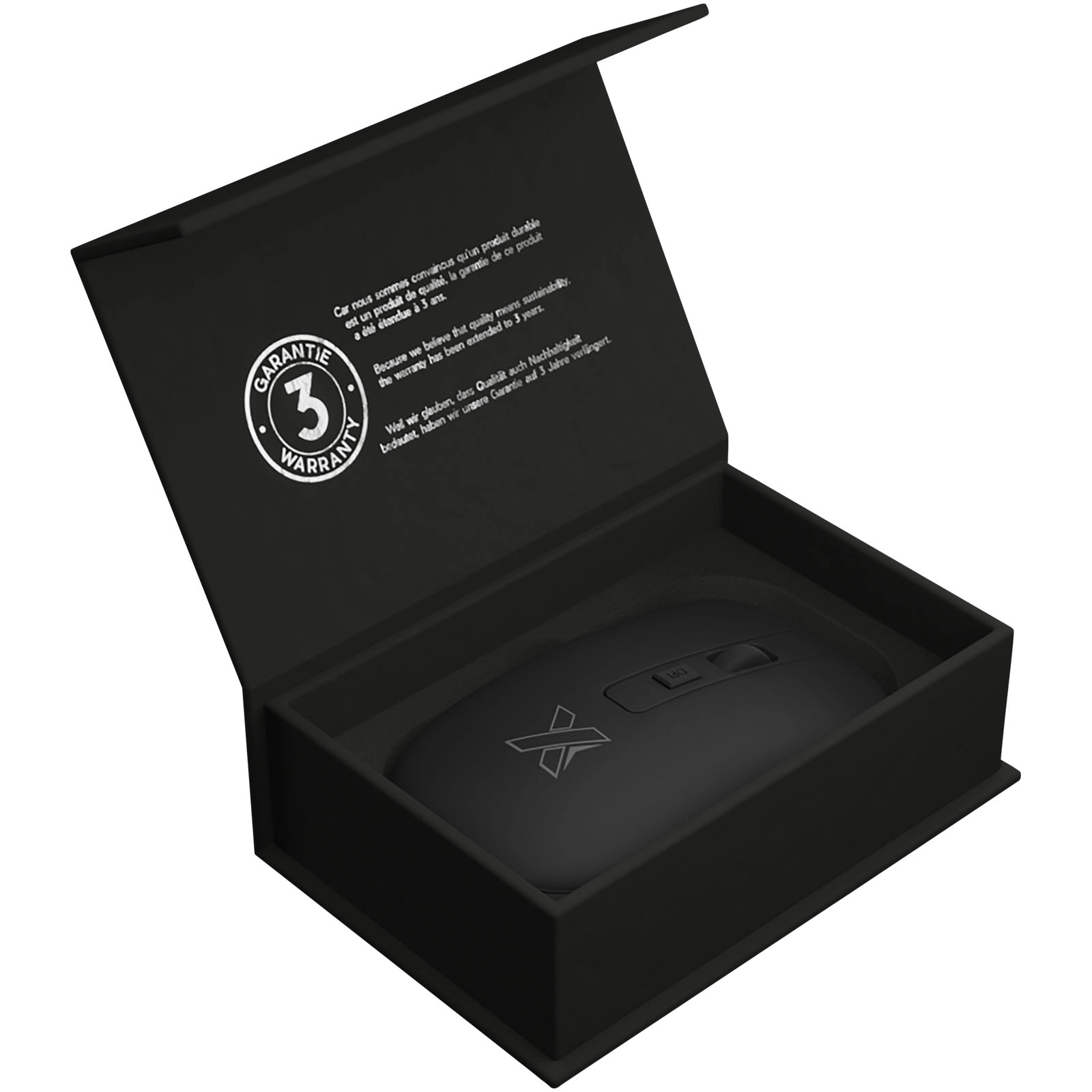 Immagine Mouse wireless in materiale antibatterico con logo luminoso SCX.design O22