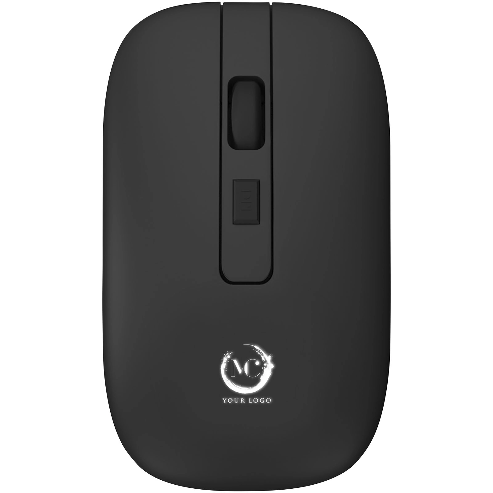 Immagine Mouse wireless in materiale antibatterico con logo luminoso SCX.design O22