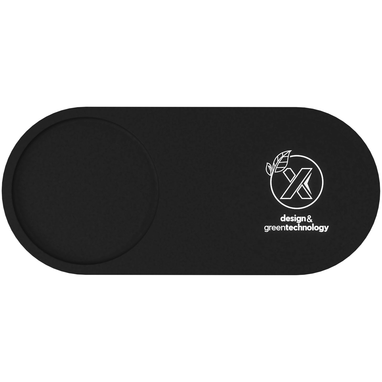 Immagine Stazione di ricarica wireless da 10 W con logo luminoso e portamatite in bambù SCX.design W17