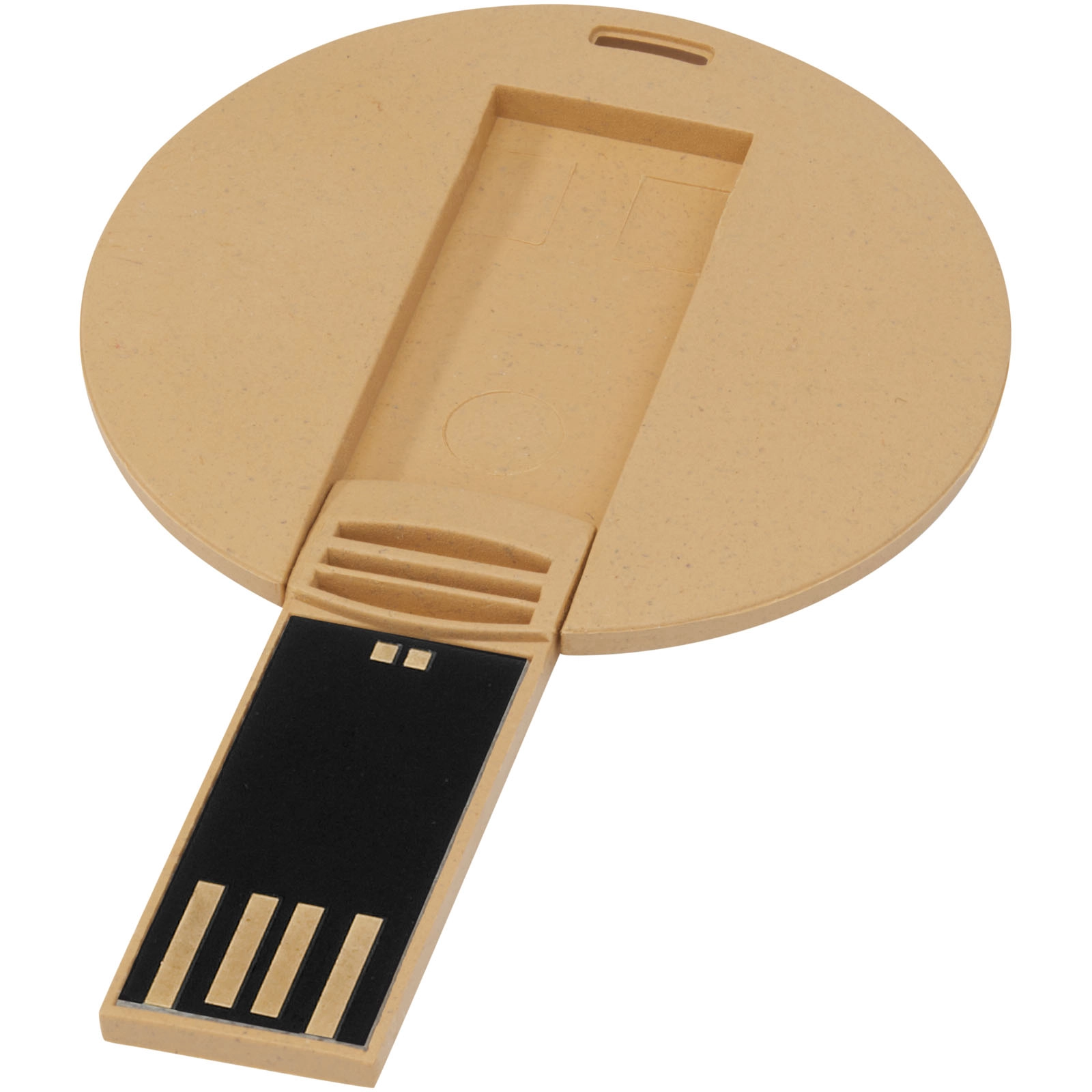 Immagine USB rotonda con scocca biodegradabile