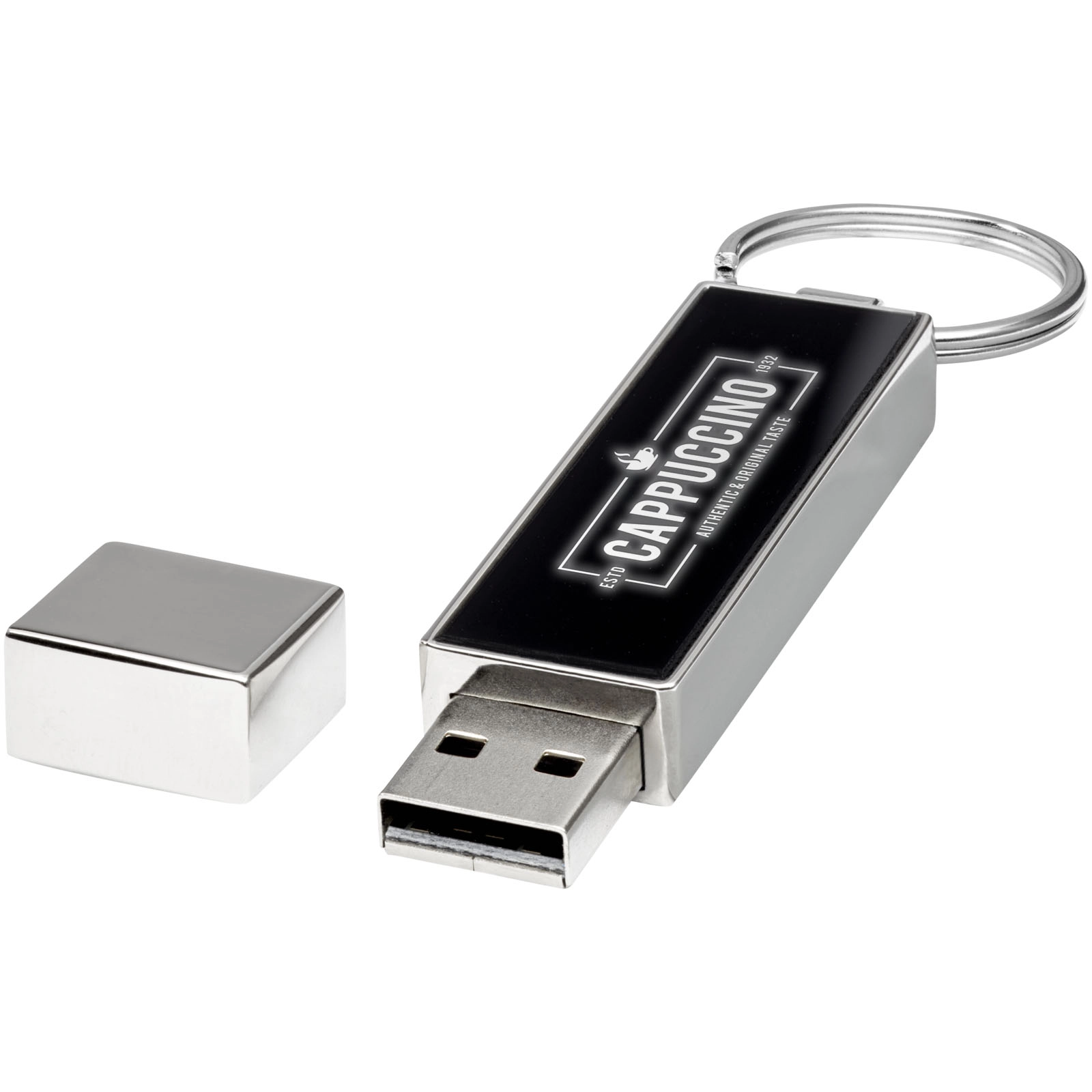 Immagine USB rettangolare con logo luminoso