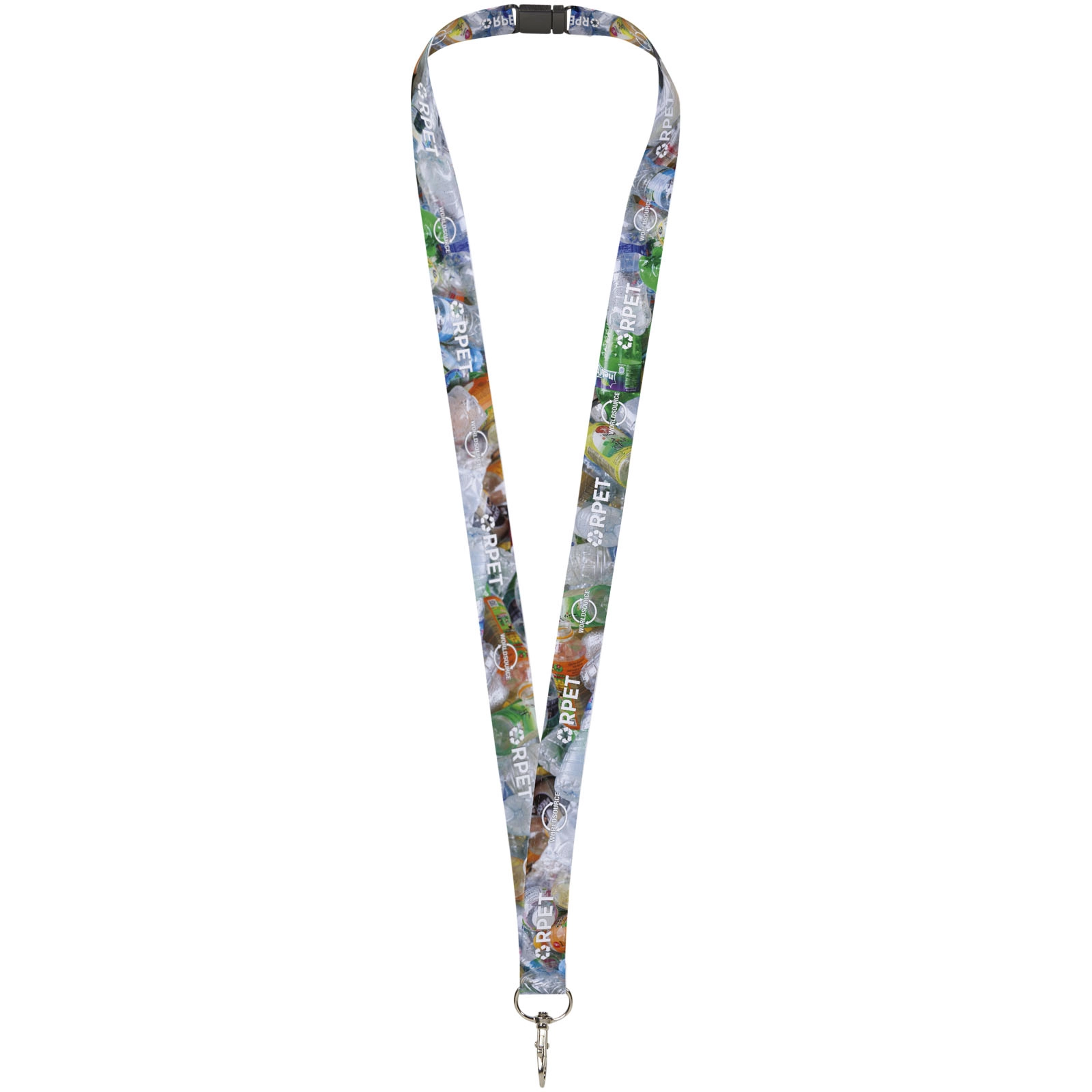 Immagine Lanyard Addie in PET riciclato con stampa in sublimazione e sgancio di sicurezza
