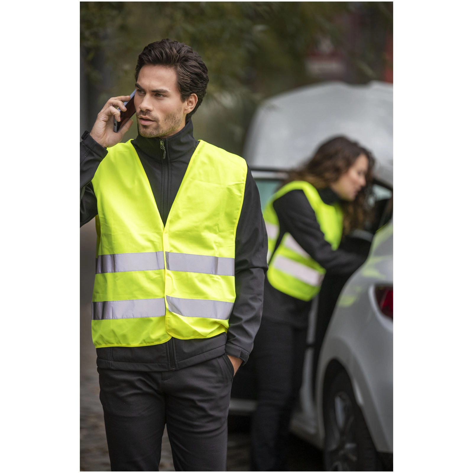 Immagine Gilet riflettente ad alta visibilità HW2 per adulto (XL)