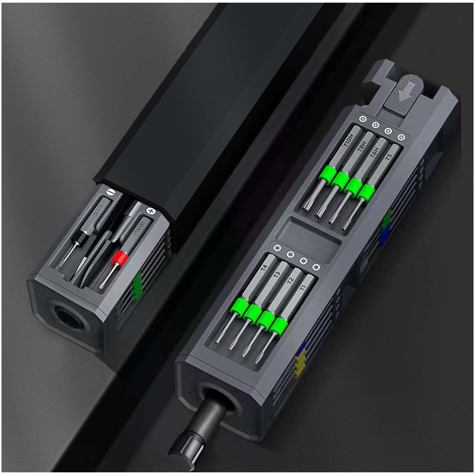 Immagine Set di riparazione con cacciaviti da 30 pezzi in custodia di alluminio SCX.design T20