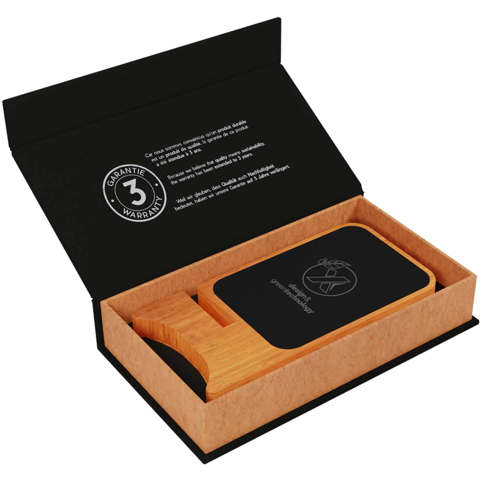 Immagine Supporto in legno wireless, luminoso, da 10 W SCX.design W16