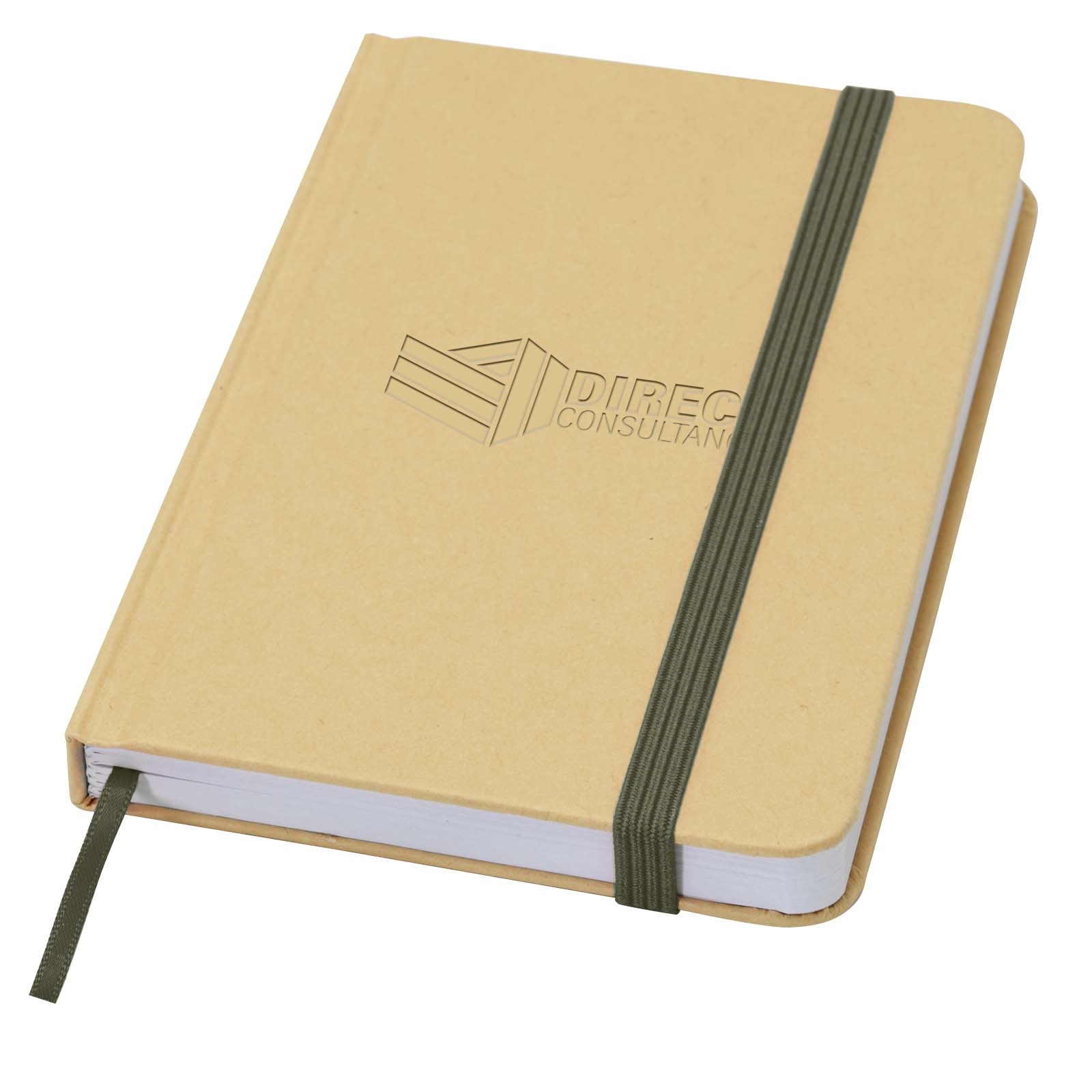 Immagine Blocco note formato A6 con copertina rigida in materiale riciclata e pagine bianche Reed