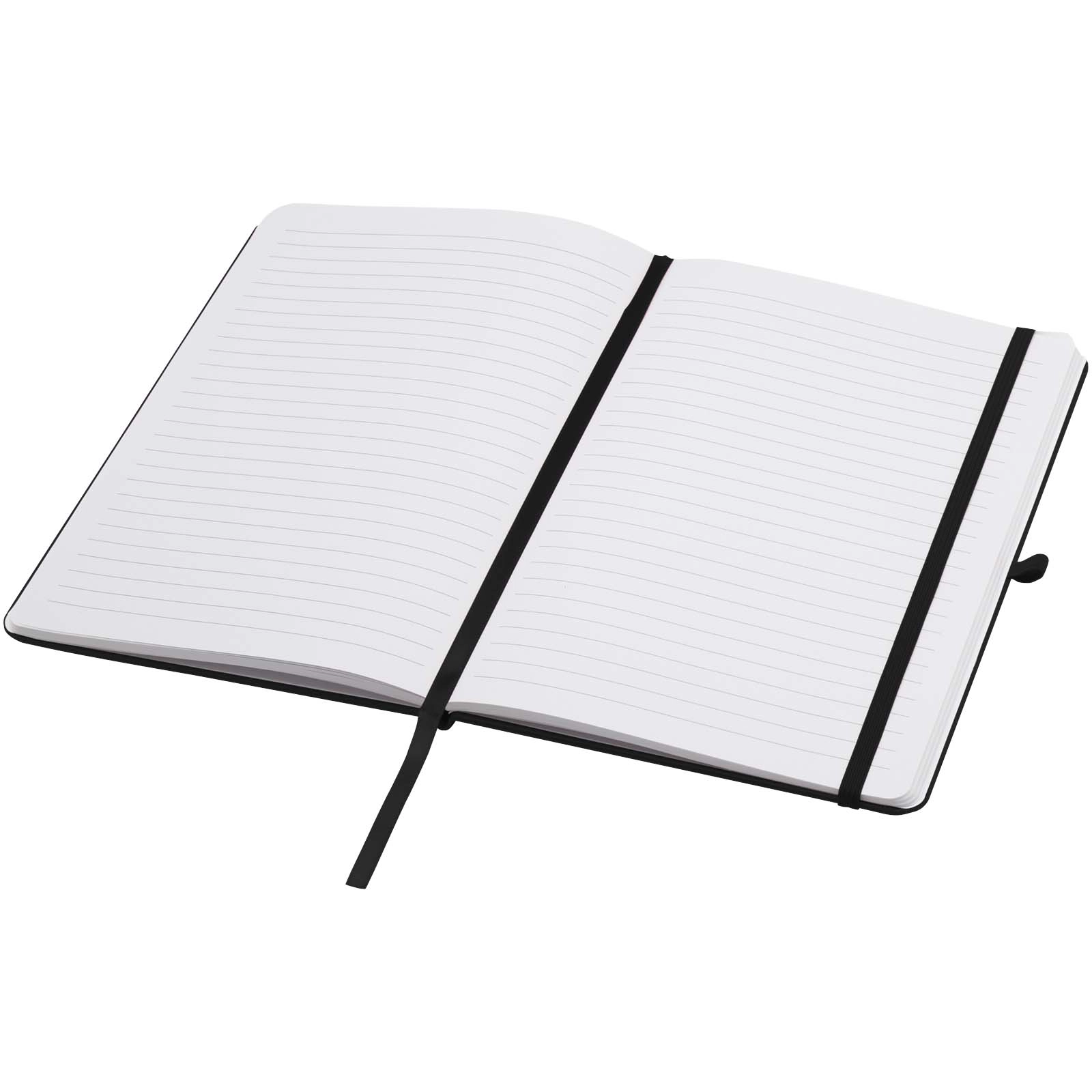 Immagine Blocco note formato A5 con copertina rigida in materiale riciclato e pagine a righe Teak