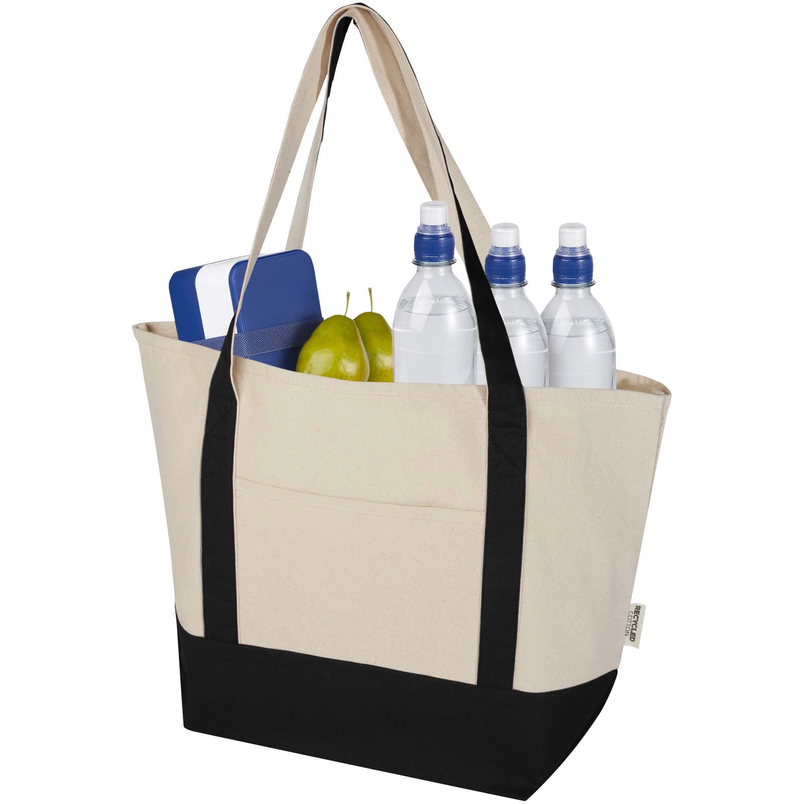 Immagine Tote bag in cotone riciclato certificato GRS da 320 g/m² Sam
