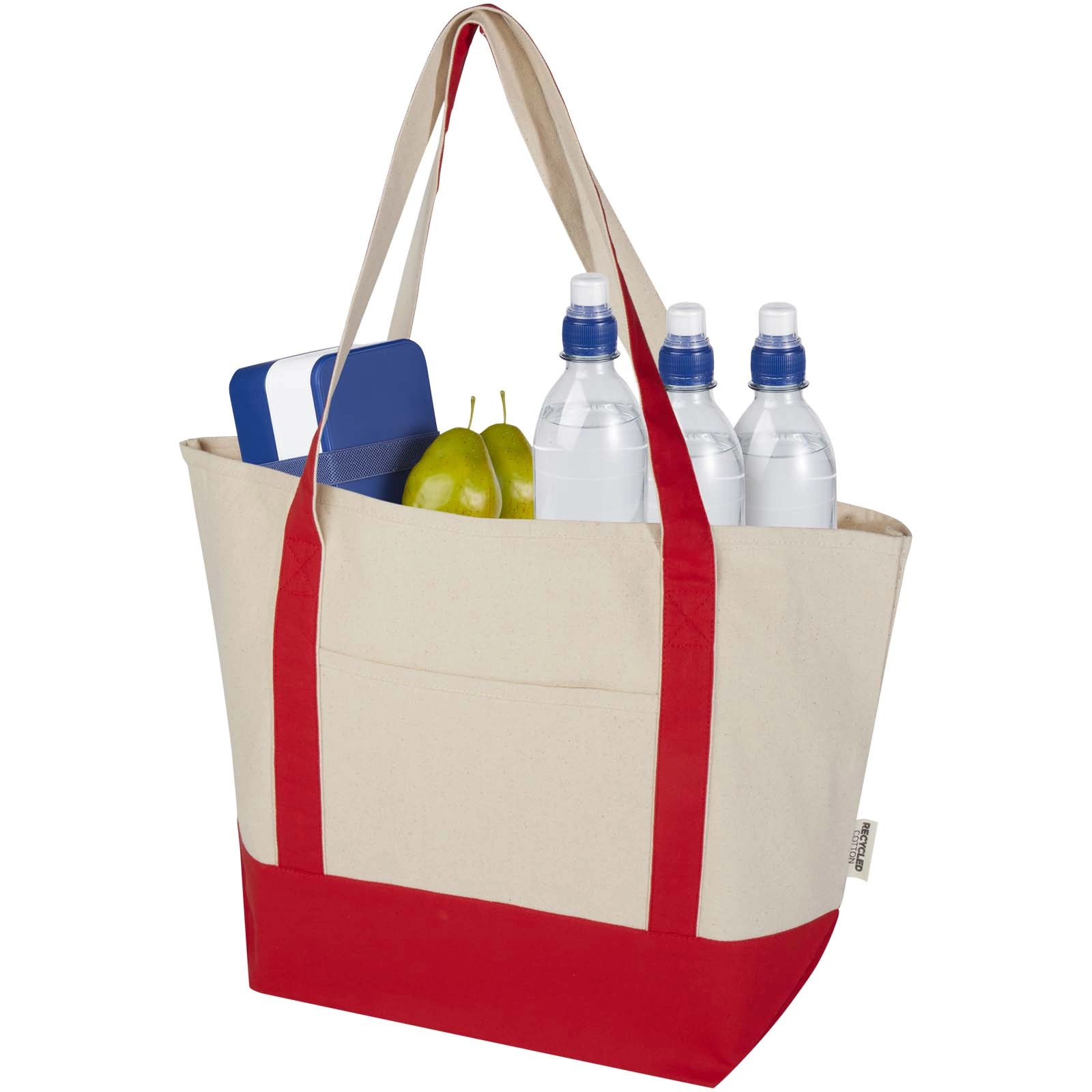Immagine Tote bag in cotone riciclato certificato GRS da 320 g/m² Sam