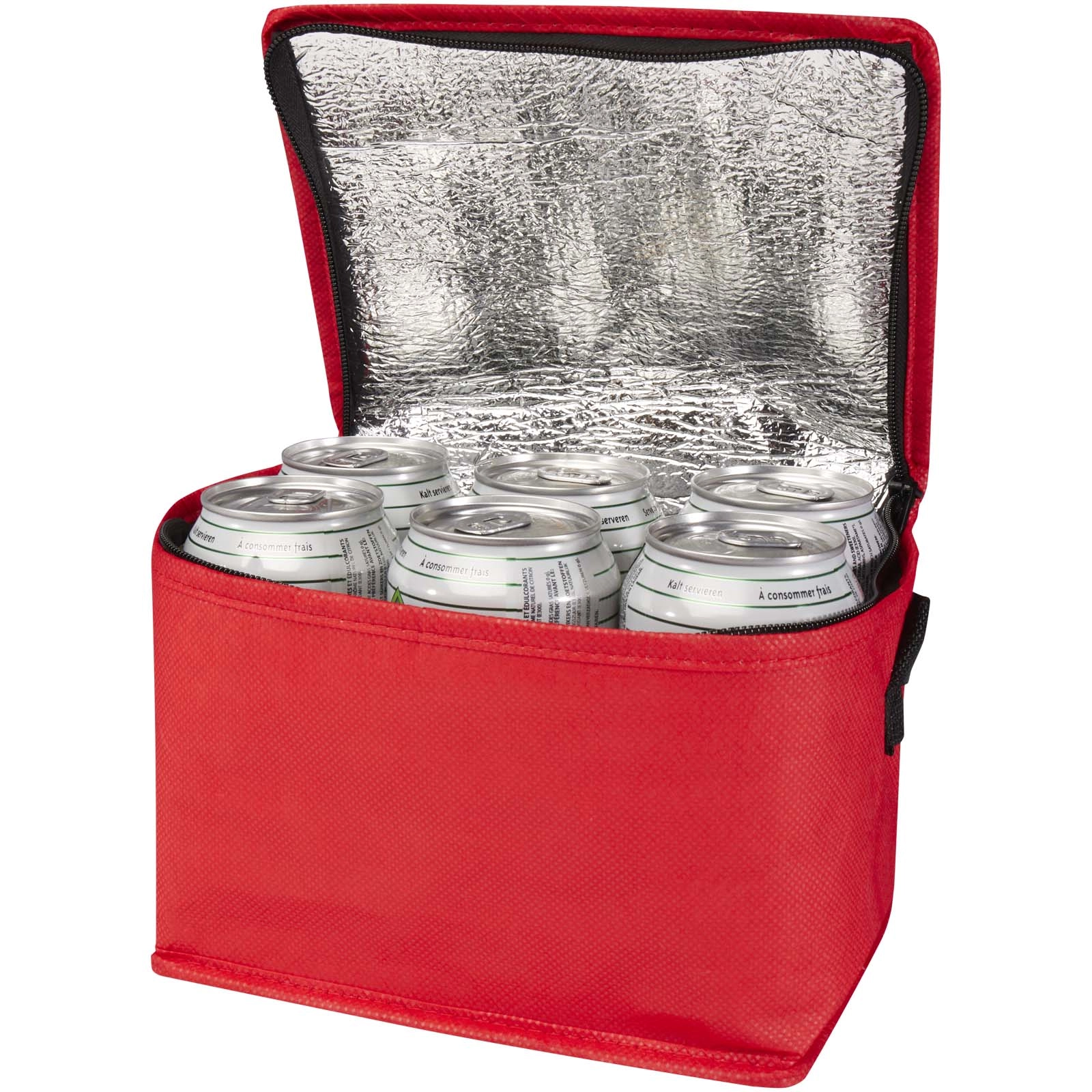 Immagine Borsa termica con capacità per 6 lattine in tessuto non tessuto riciclato certificato GRS Spectrum - 4L