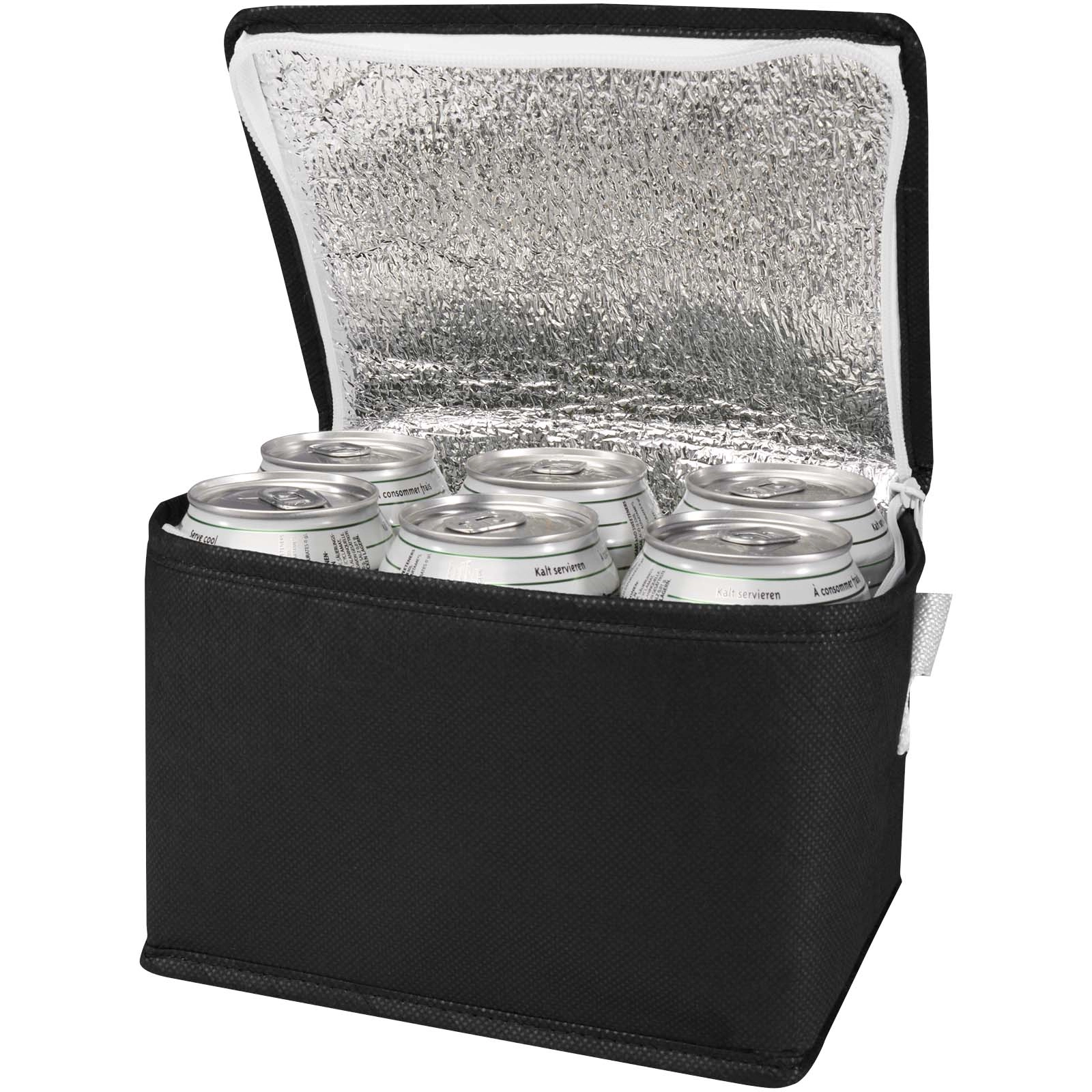 Immagine Borsa termica con capacità per 6 lattine in tessuto non tessuto riciclato certificato GRS Spectrum - 4L