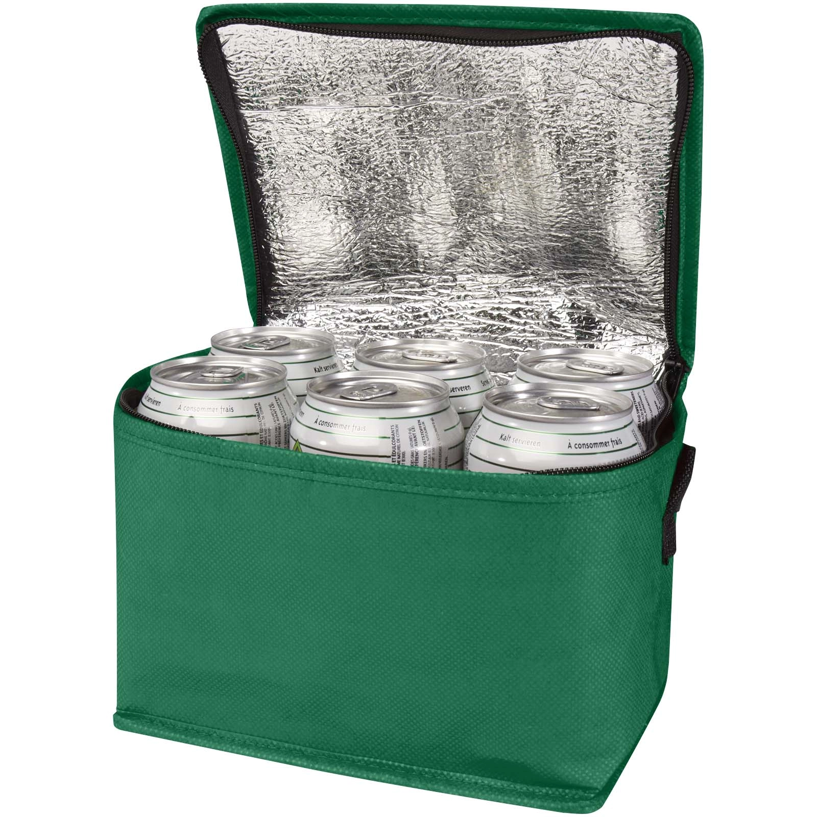 Immagine Borsa termica con capacità per 6 lattine in tessuto non tessuto riciclato certificato GRS Spectrum - 4L