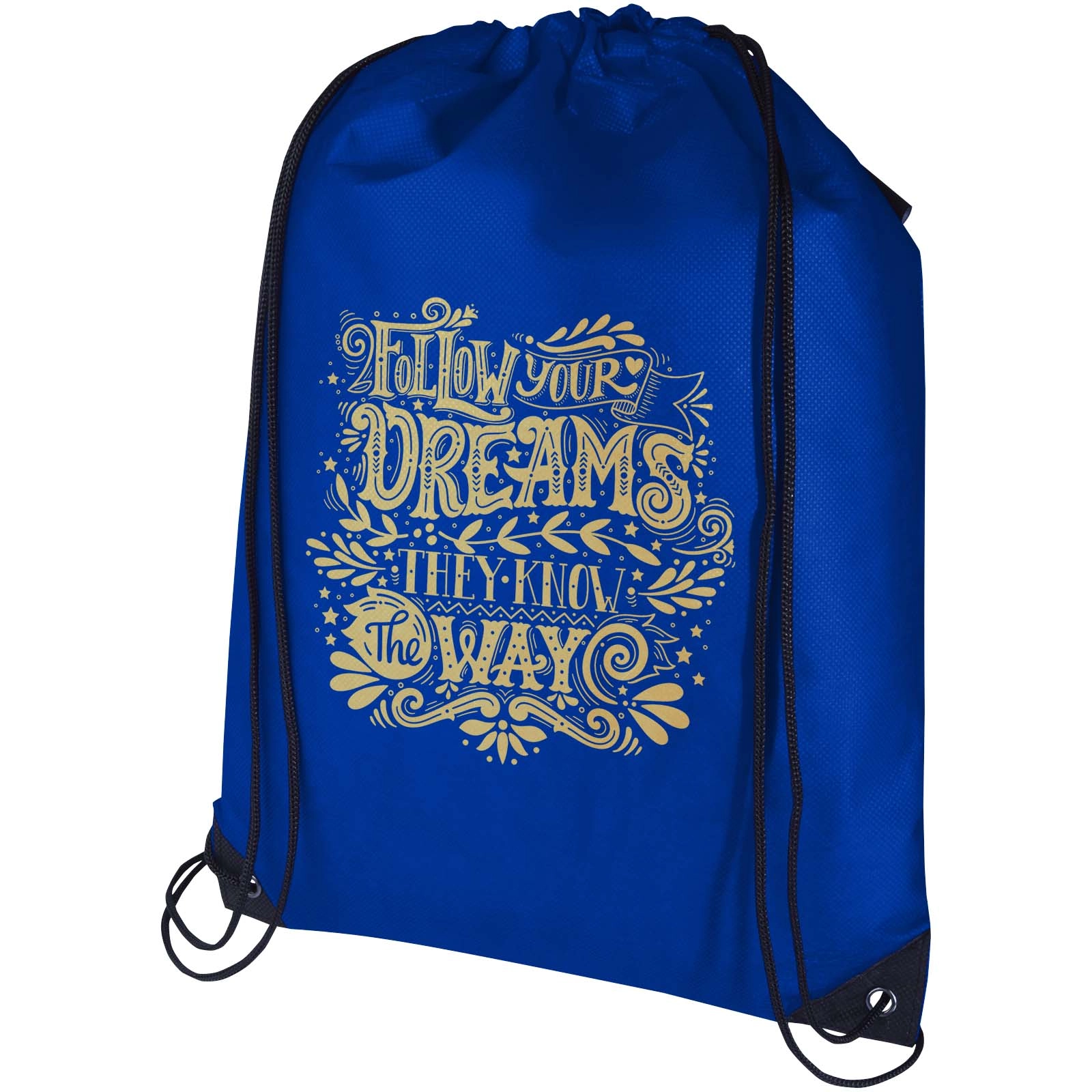 Immagine Borsa con coulisse in tessuto non tessuto riciclato certificato GRS Evergreen - 5L