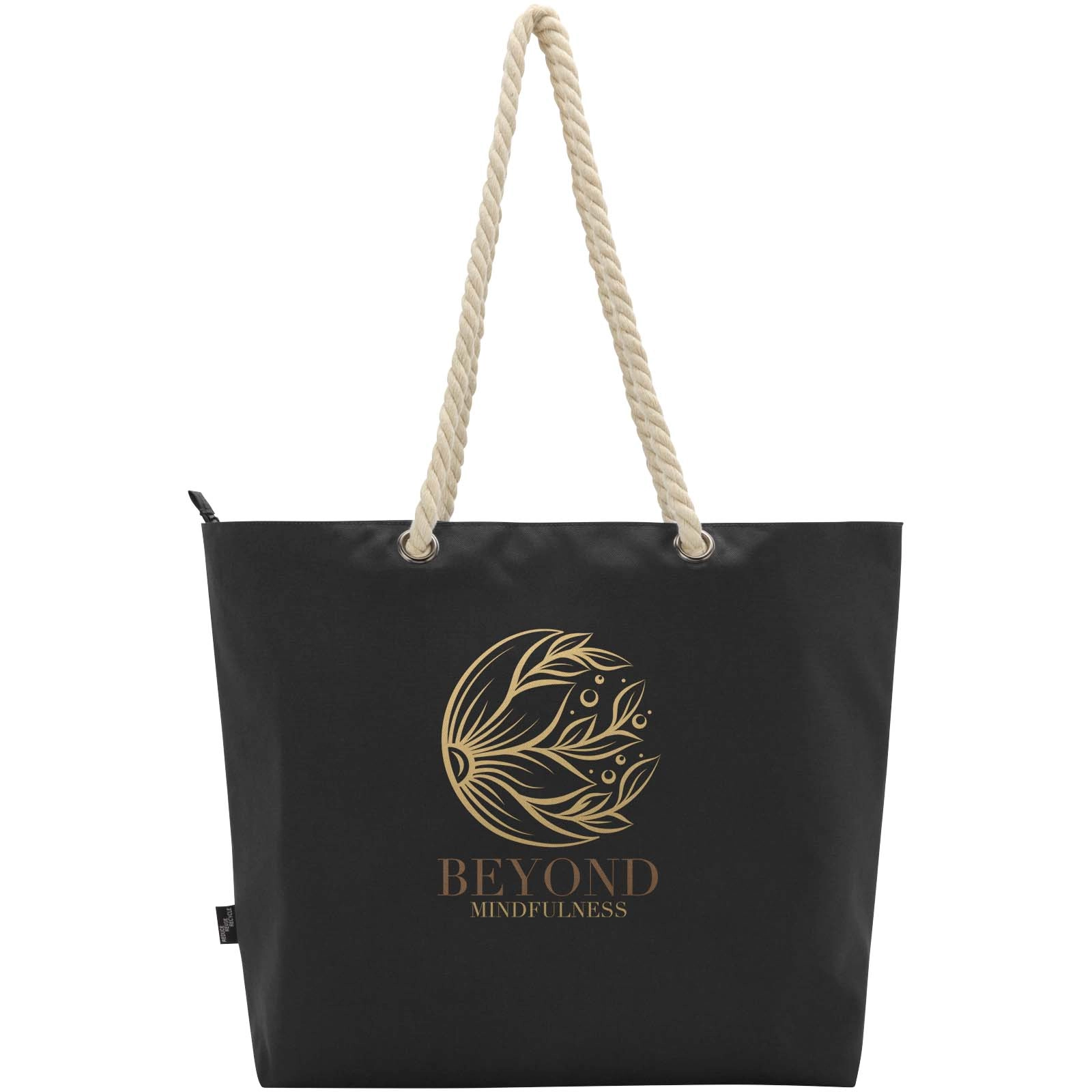 Immagine Tote bag termica da spiaggia in materiale riciclato certificato GRS con manici in corda Panama - 23L