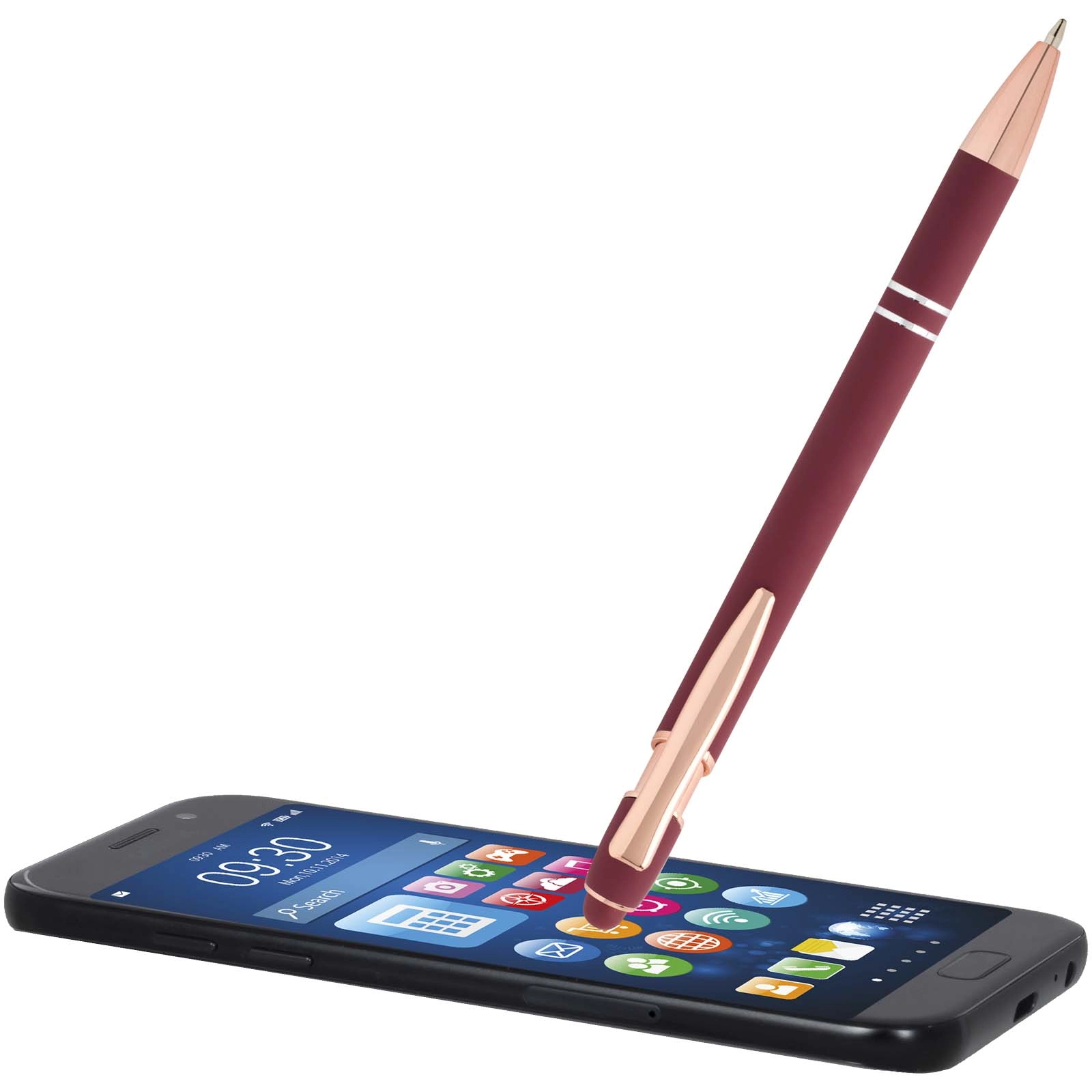 Immagine Penna a sfera con finitura oro rosa Nanna (inchiostro blu)