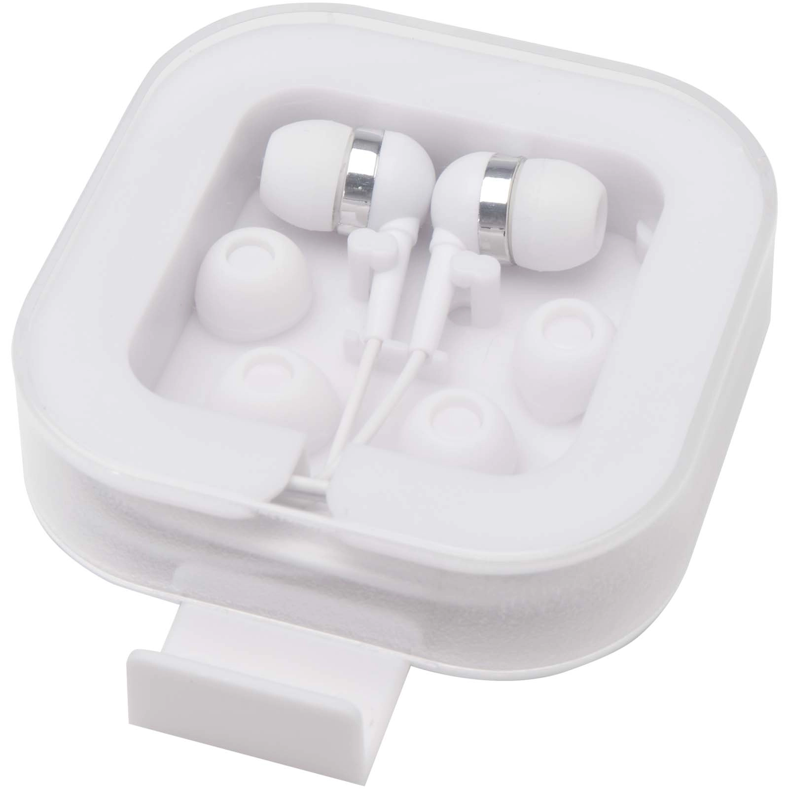 Immagine Auricolari tipo C cablati con astuccio in plastica riciclata Dofida