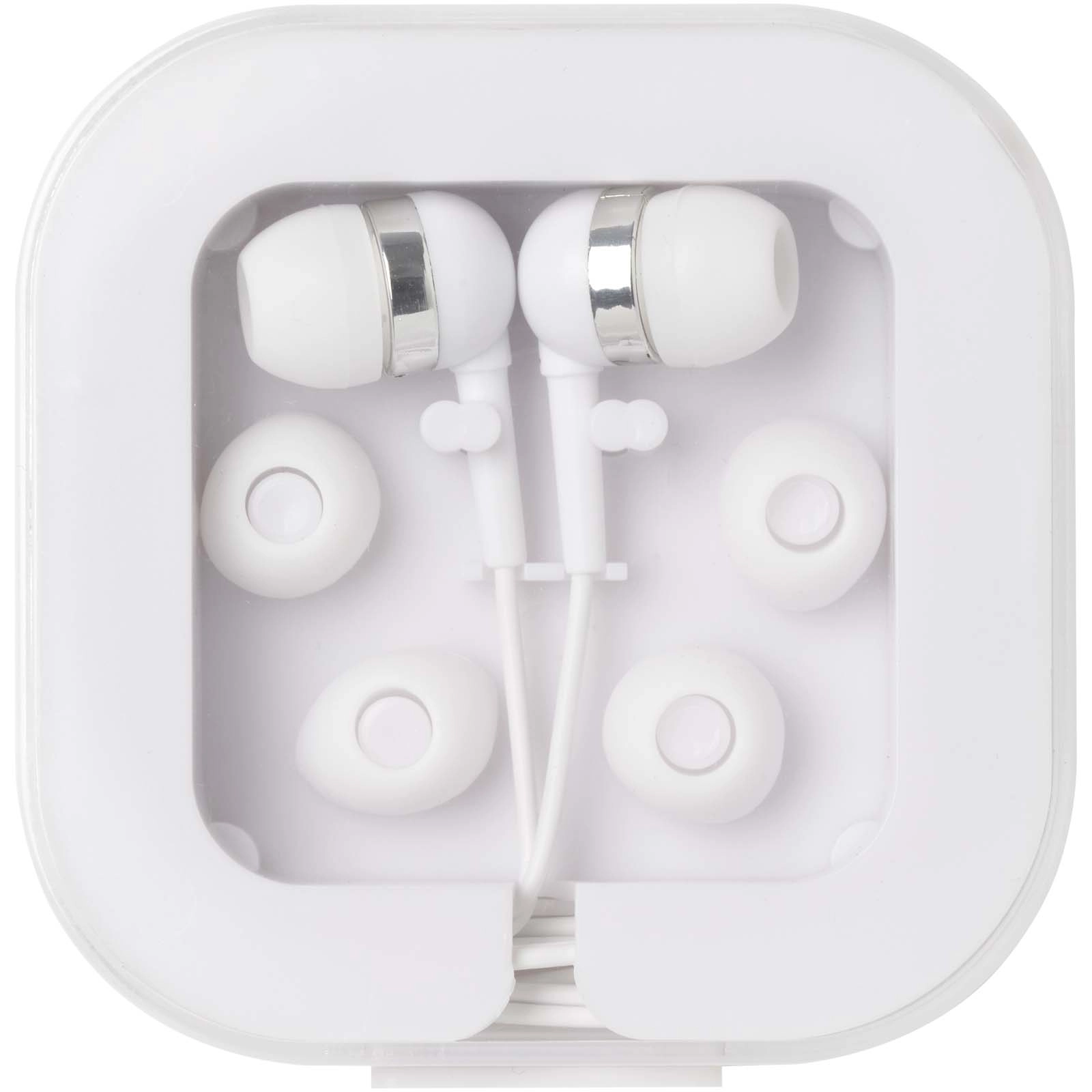 Immagine Auricolari tipo C cablati con astuccio in plastica riciclata Dofida