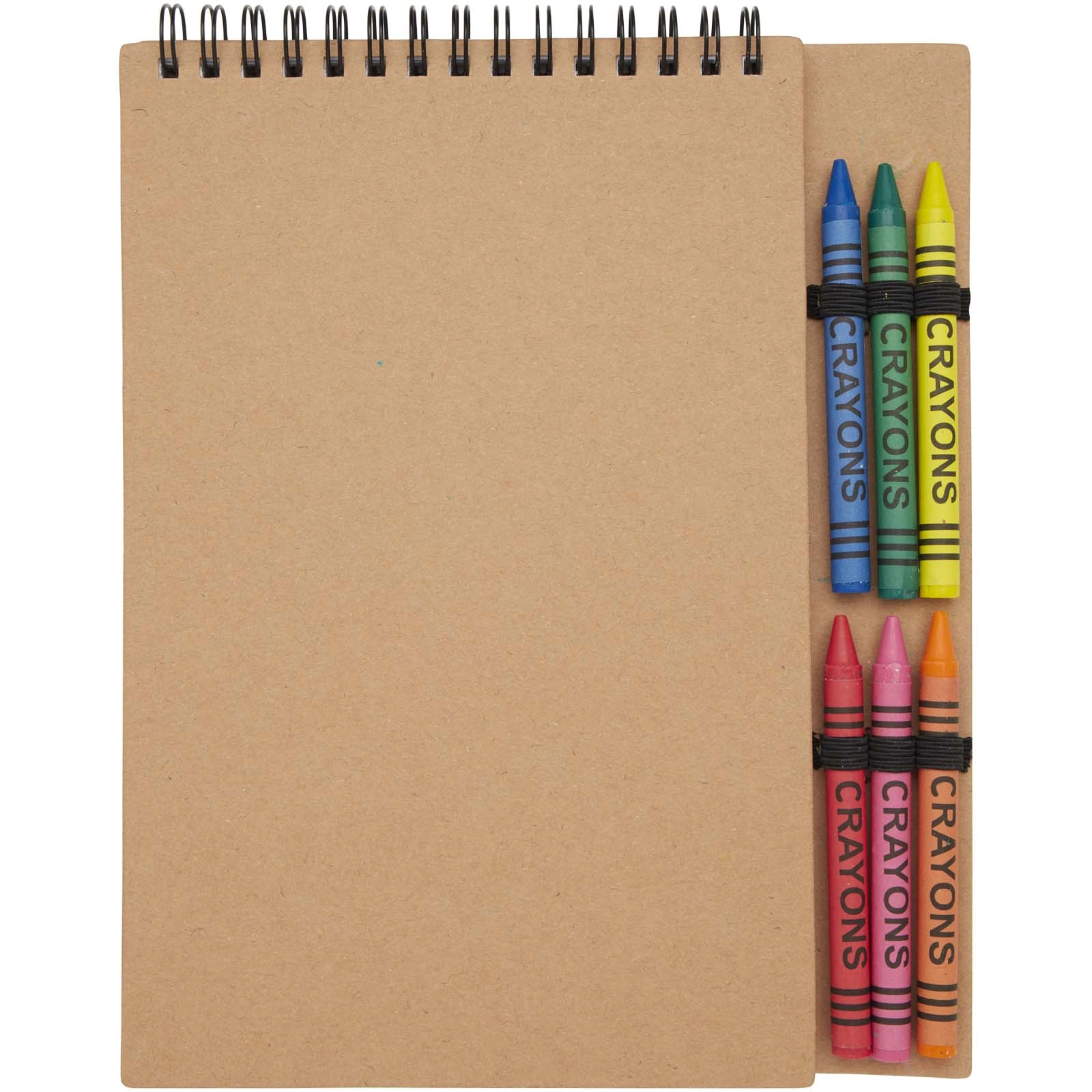 Immagine Quaderno a spirale formato A5 con copertina morbida e set di pastelli Doodle
