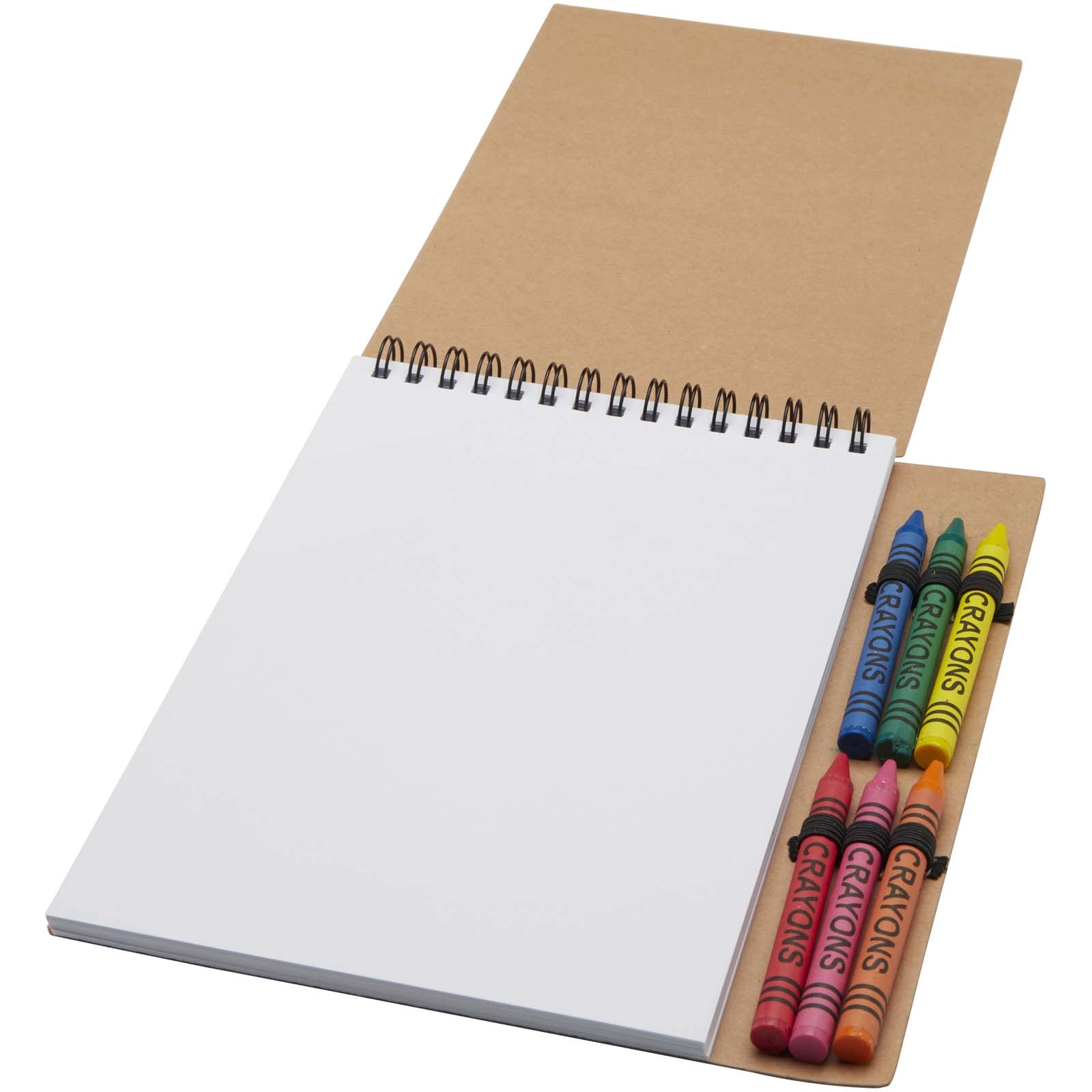 Immagine Quaderno a spirale formato A5 con copertina morbida e set di pastelli Doodle