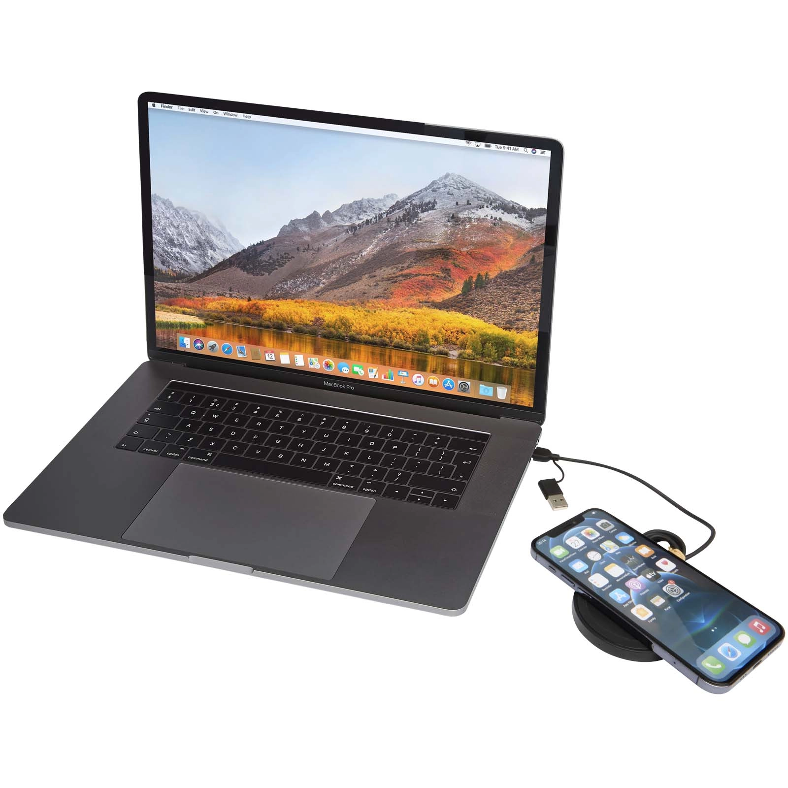 Immagine Stazione di ricarica wireless in plastica riciclata da 15 W Freal