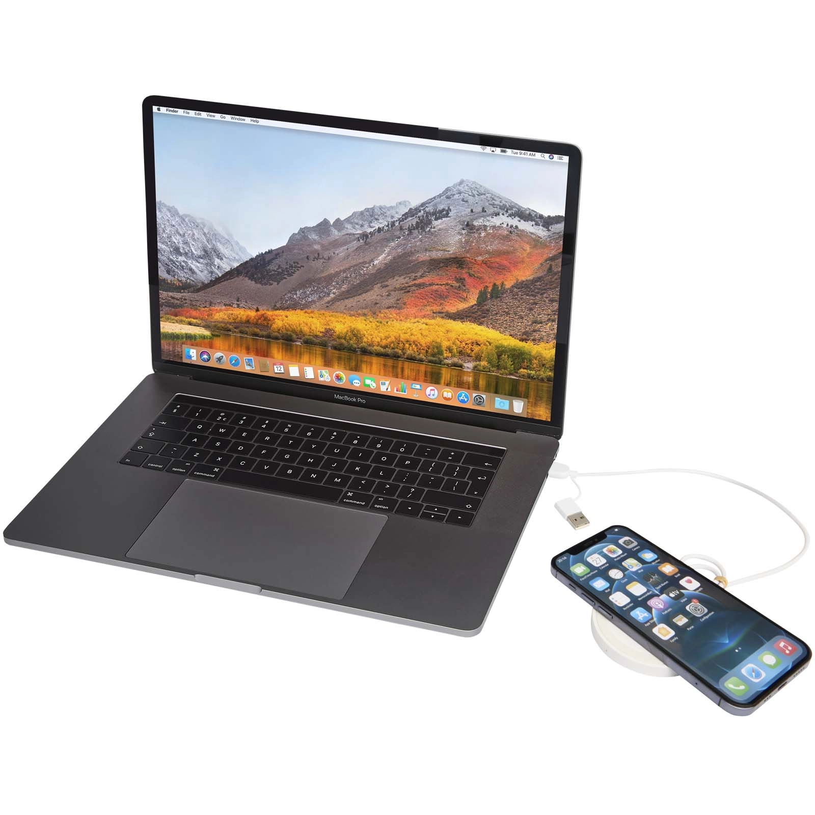 Immagine Stazione di ricarica wireless in plastica riciclata da 15 W Freal