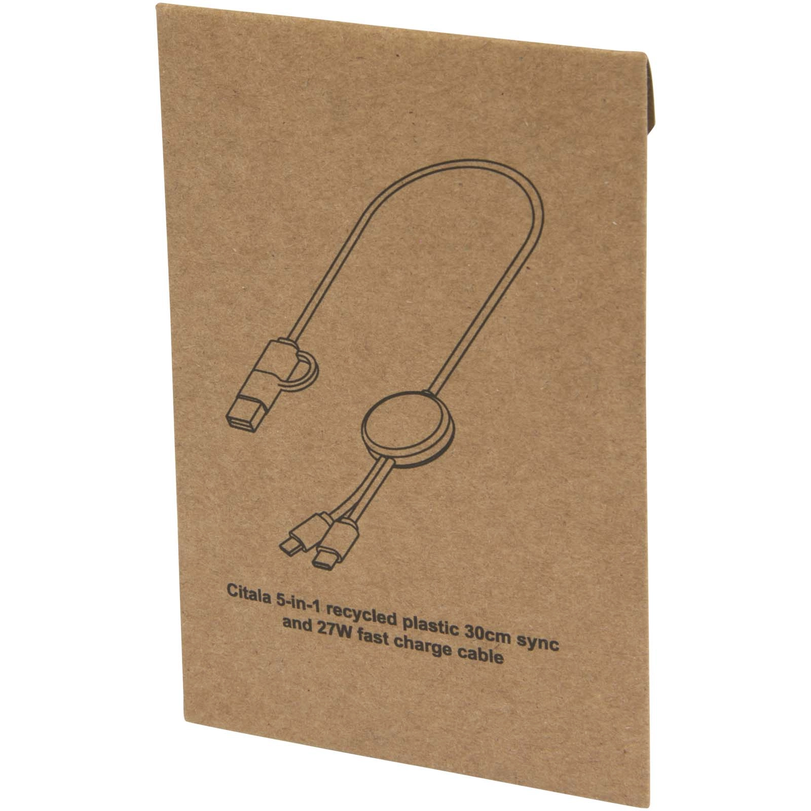 Immagine Cavo 5-in-1 in plastica riciclata da 30 cm per la sincronizzazione dei dati e la ricarica rapida da 27 W Citala