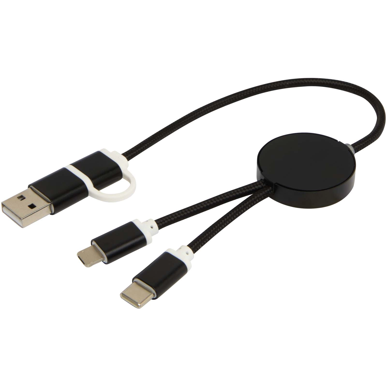 Immagine Cavo 5-in-1 in alluminio e plastica riciclata da 30 cm per la sincronizzazione dei dati e la ricarica rapida da 27 W Alasia