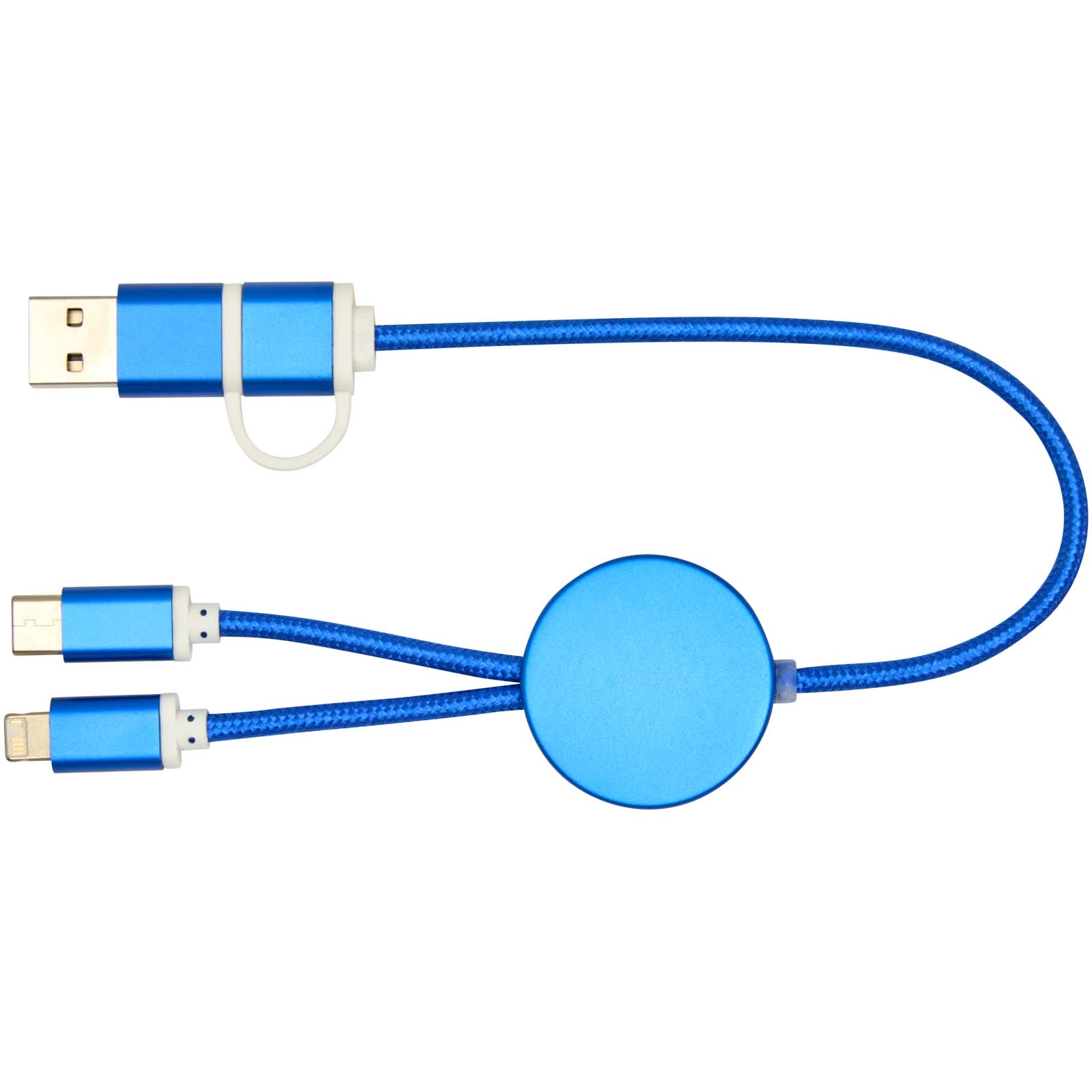 Immagine Cavo 5-in-1 in alluminio e plastica riciclata da 30 cm per la sincronizzazione dei dati e la ricarica rapida da 27 W Alasia