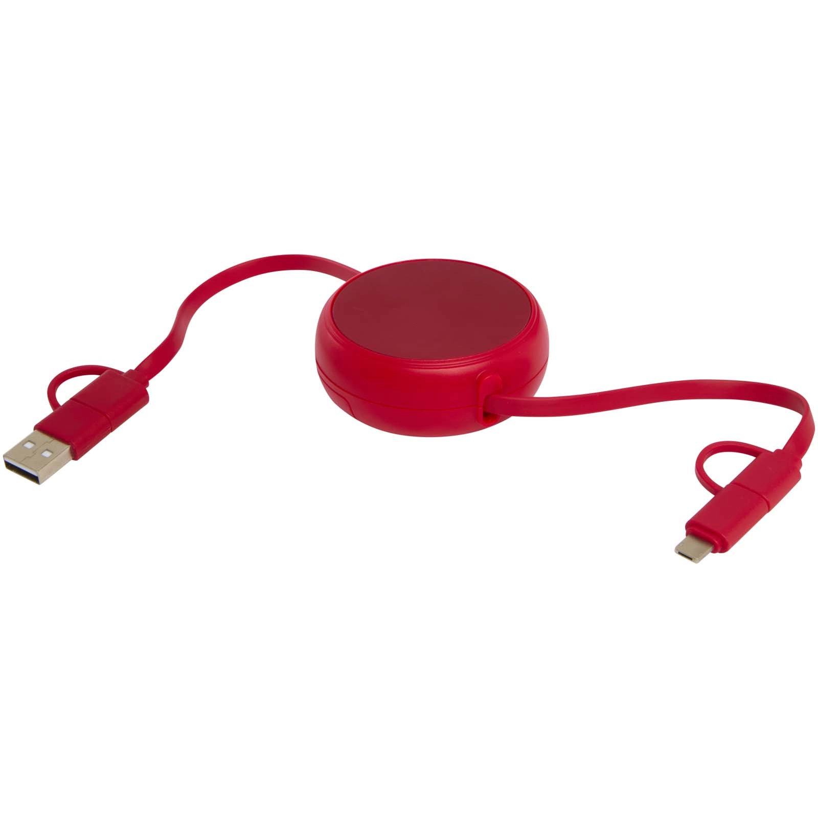 Immagine Cavo retrattile 5 in 1 da 100 cm in plastica riciclata e alluminio per la sincronizzazione dei dati e la ricarica rapida da 45 W Alasia