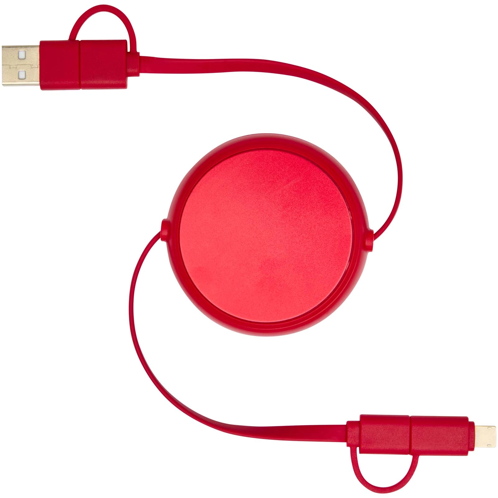 Immagine Cavo retrattile 5 in 1 da 100 cm in plastica riciclata e alluminio per la sincronizzazione dei dati e la ricarica rapida da 45 W Alasia