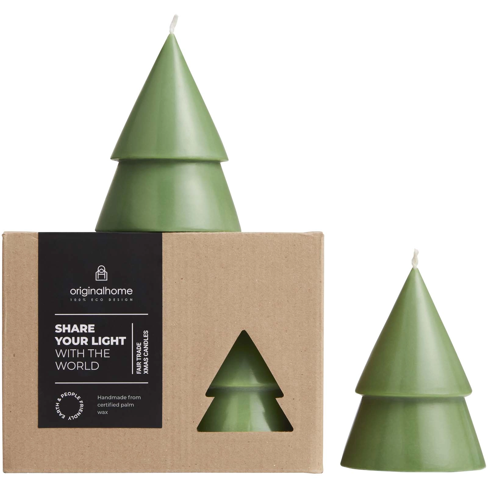 Immagine Set di due Candele a forma di albero di Natale - formato medio Originalhome