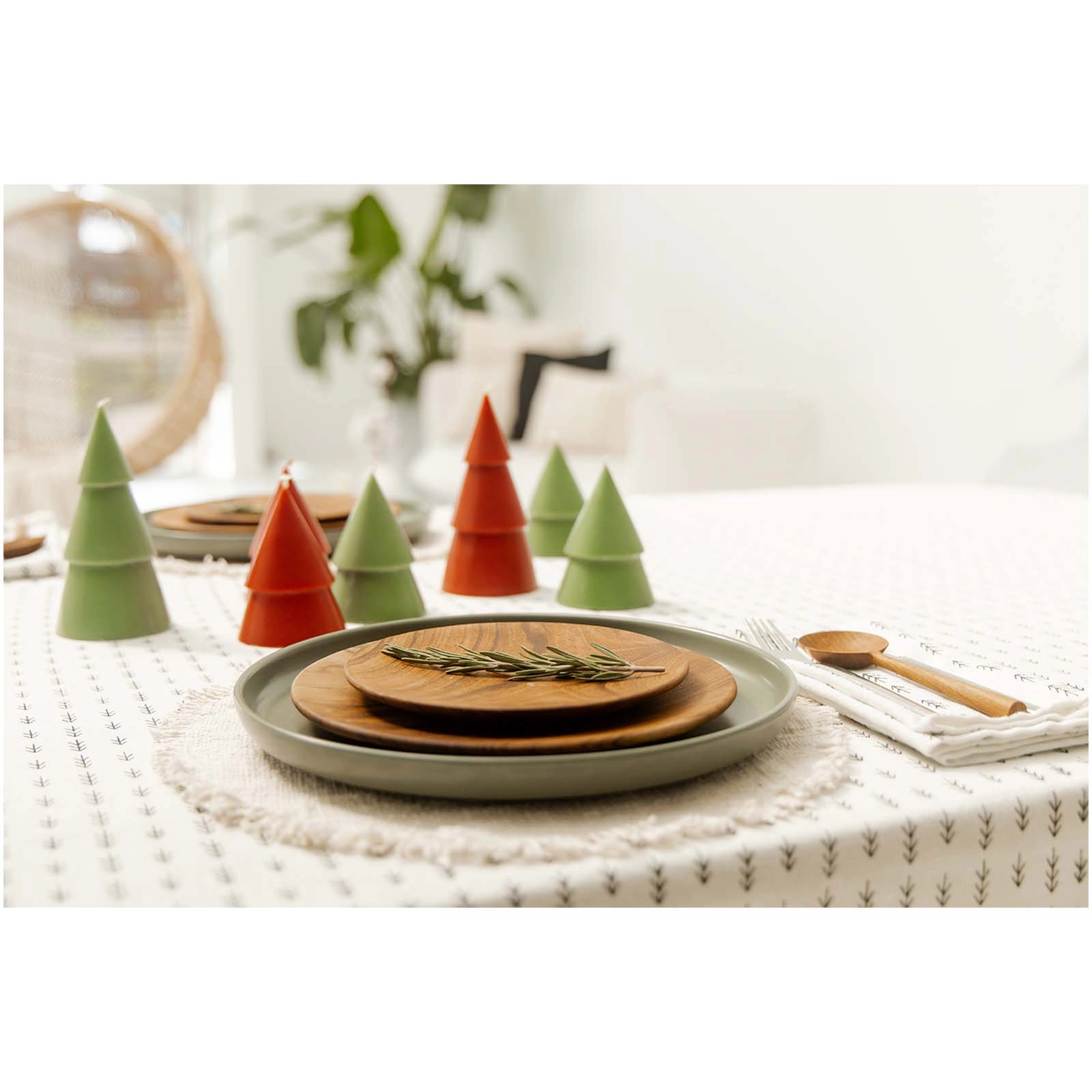 Immagine Set di due Candele a forma di albero di Natale - formato medio Originalhome
