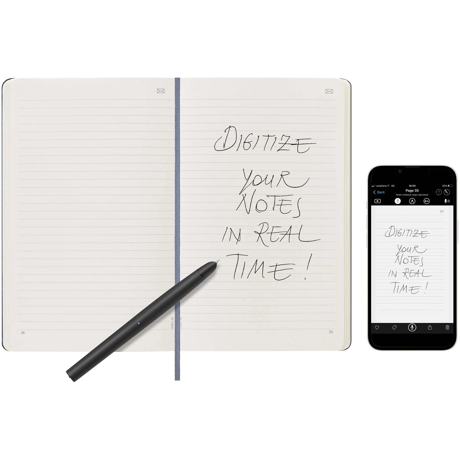 Immagine Blocco note smart formato L - a righe Moleskine