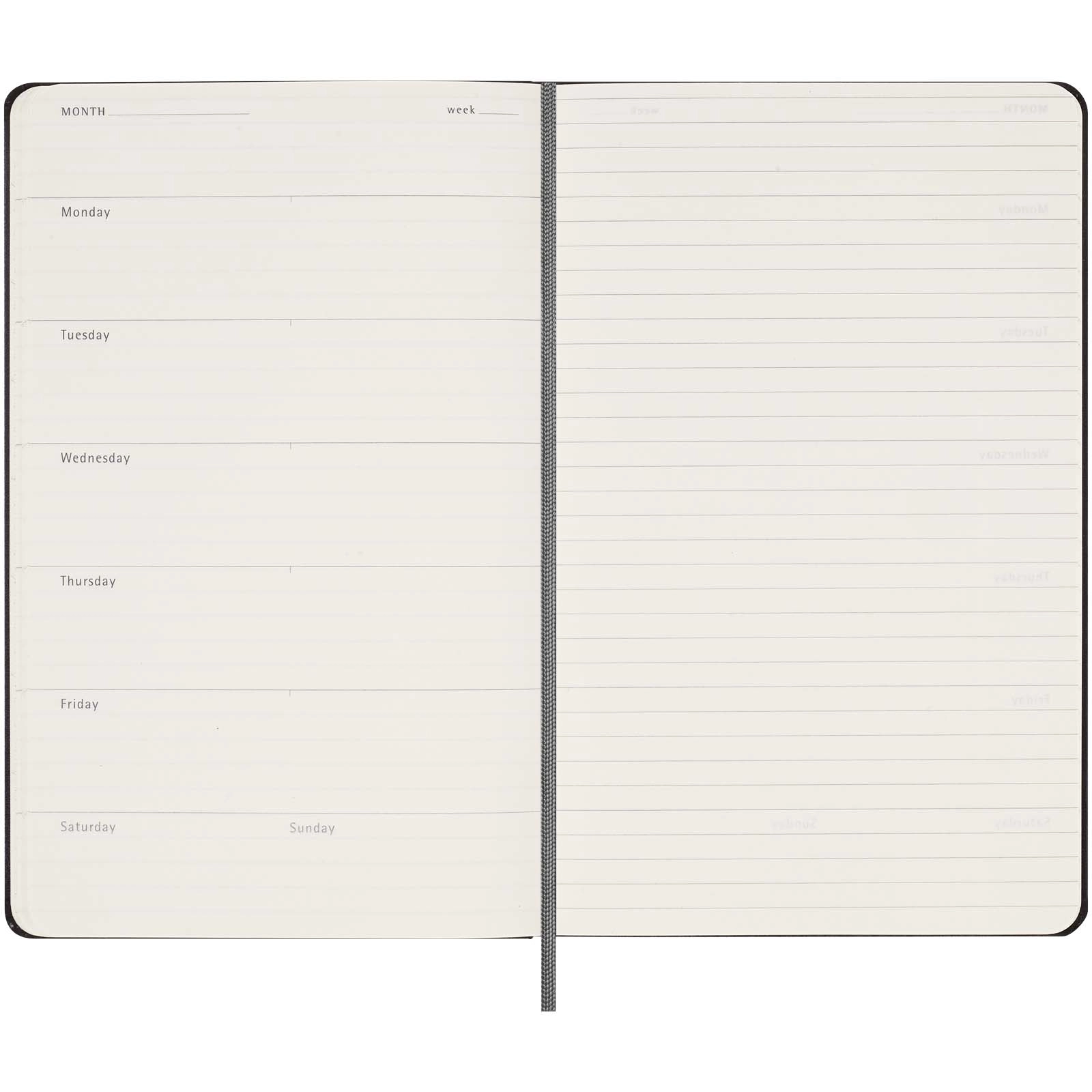 Immagine Agenda settimanale formato L con copertina rigida e senza data Moleskine