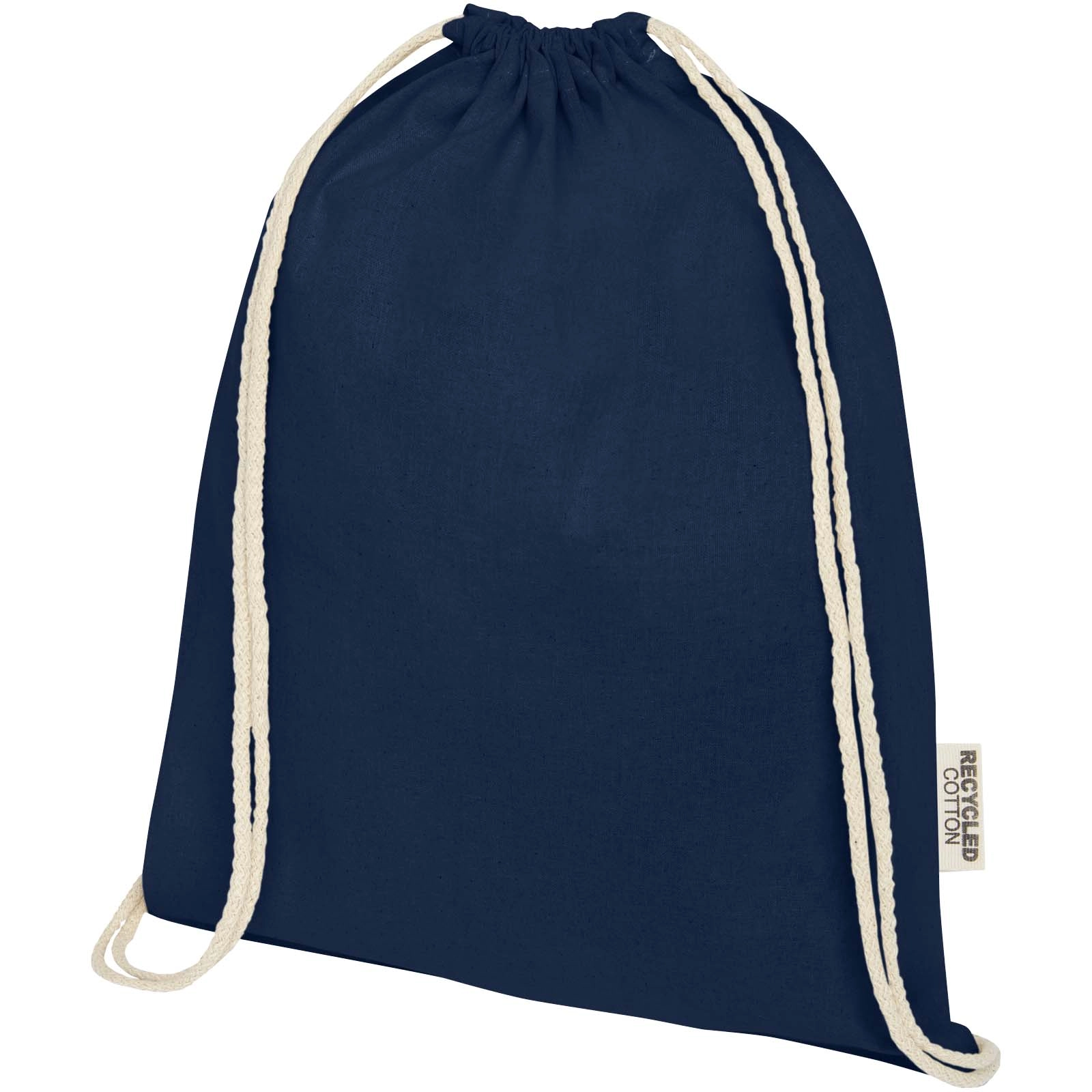Immagine Borsa con cordoncino in cotone riciclato certificato GRS da 140 g/m² Oregon