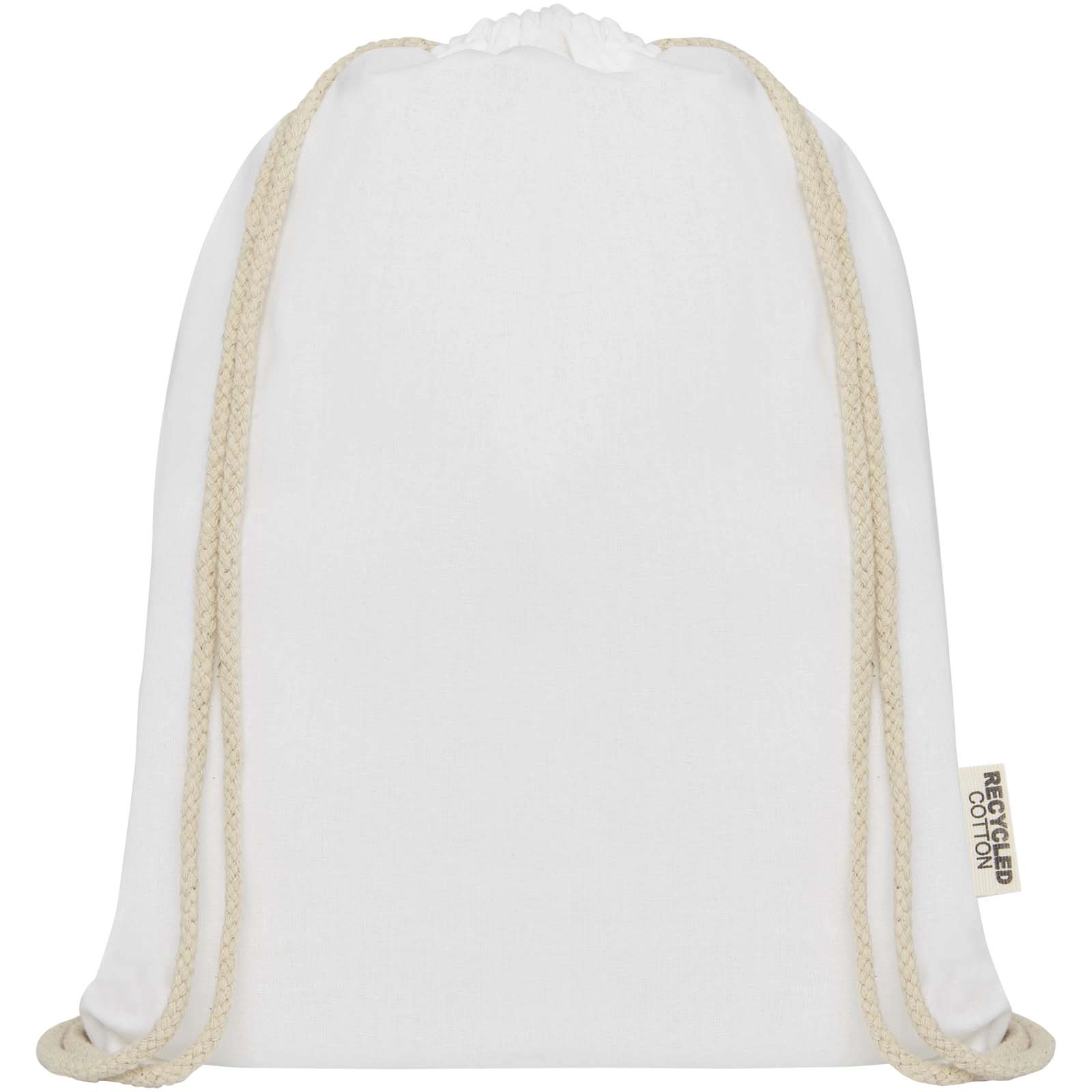 Immagine Borsa con cordoncino in cotone riciclato certificato GRS da 140 g/m² Oregon