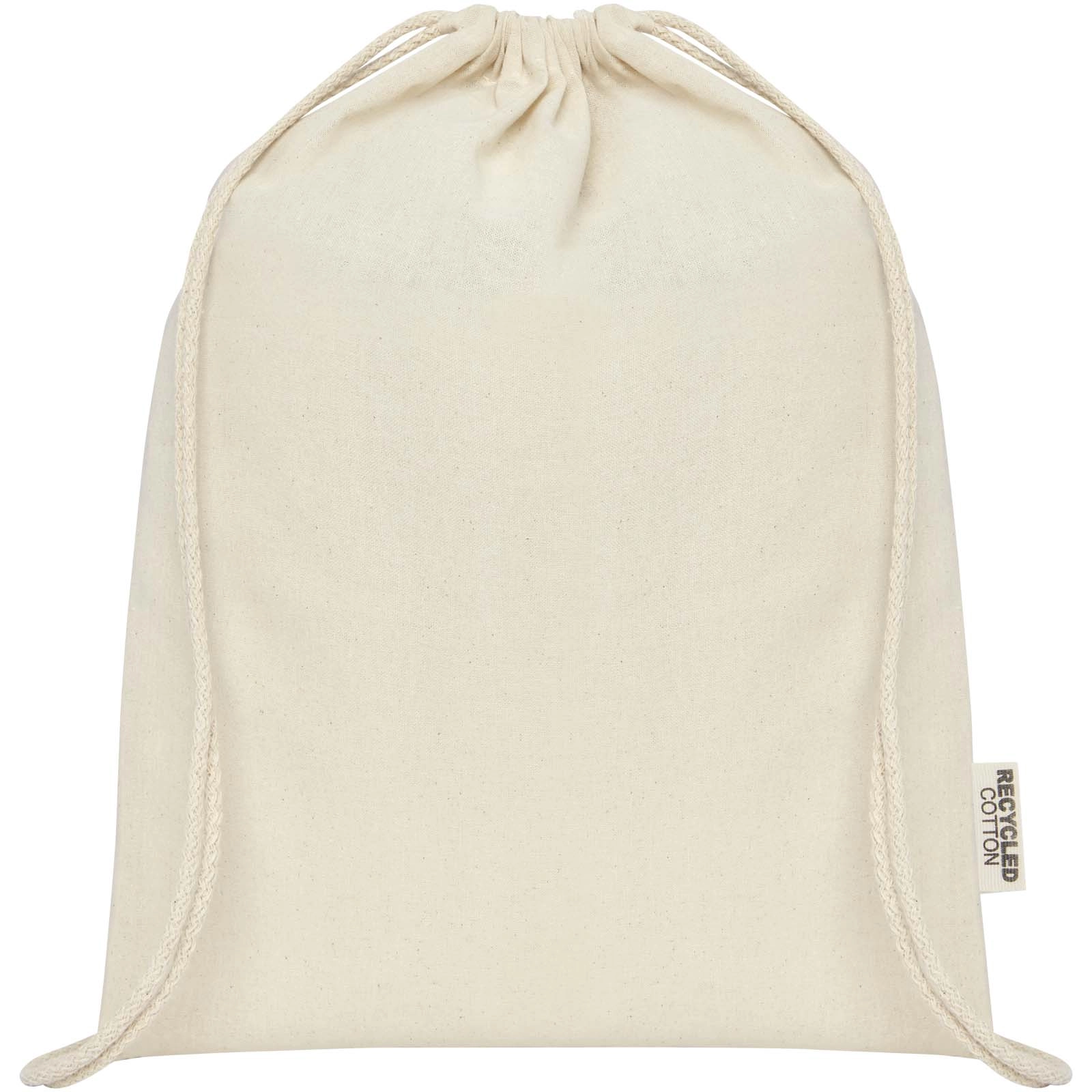 Immagine Borsa con cordoncino in cotone riciclato certificato GRS da 140 g/m² Oregon