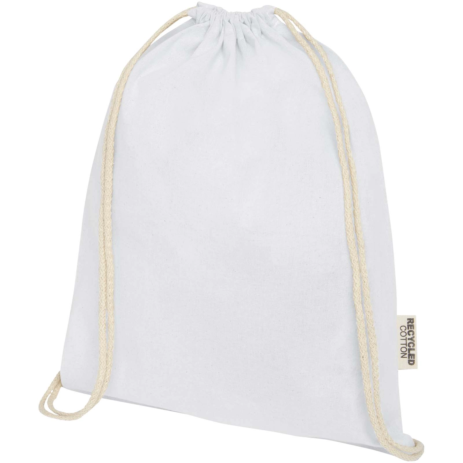 Immagine Borsa con cordoncino in cotone riciclato certificato GRS da 140 g/m² Oregon
