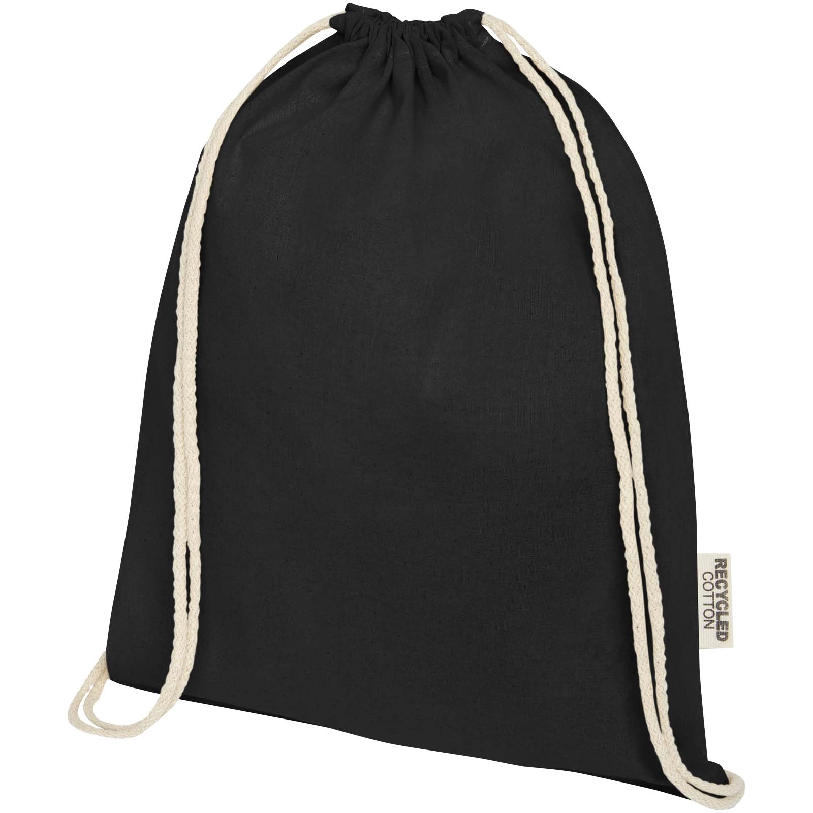 Immagine Borsa con cordoncino in cotone riciclato certificato GRS da 140 g/m² Oregon