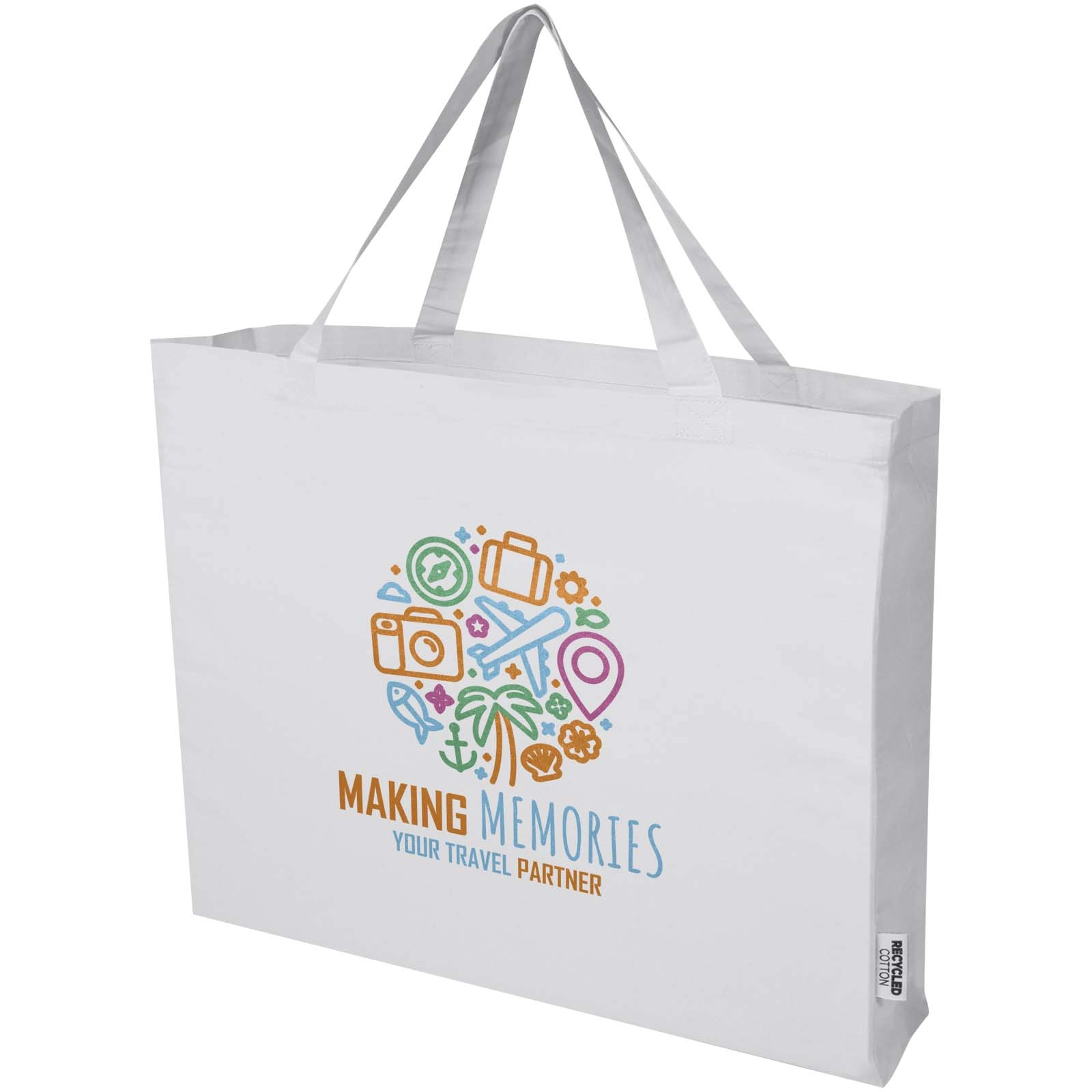 Immagine Tote bag in cotone riciclato certificato GRS da 220 g/m² Odessa 40L