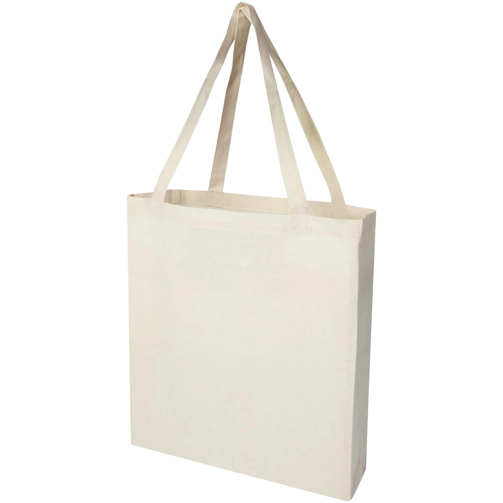 Immagine Tote bag a soffietto in cotone riciclato certificato GRS da 140 g/m² Madras
