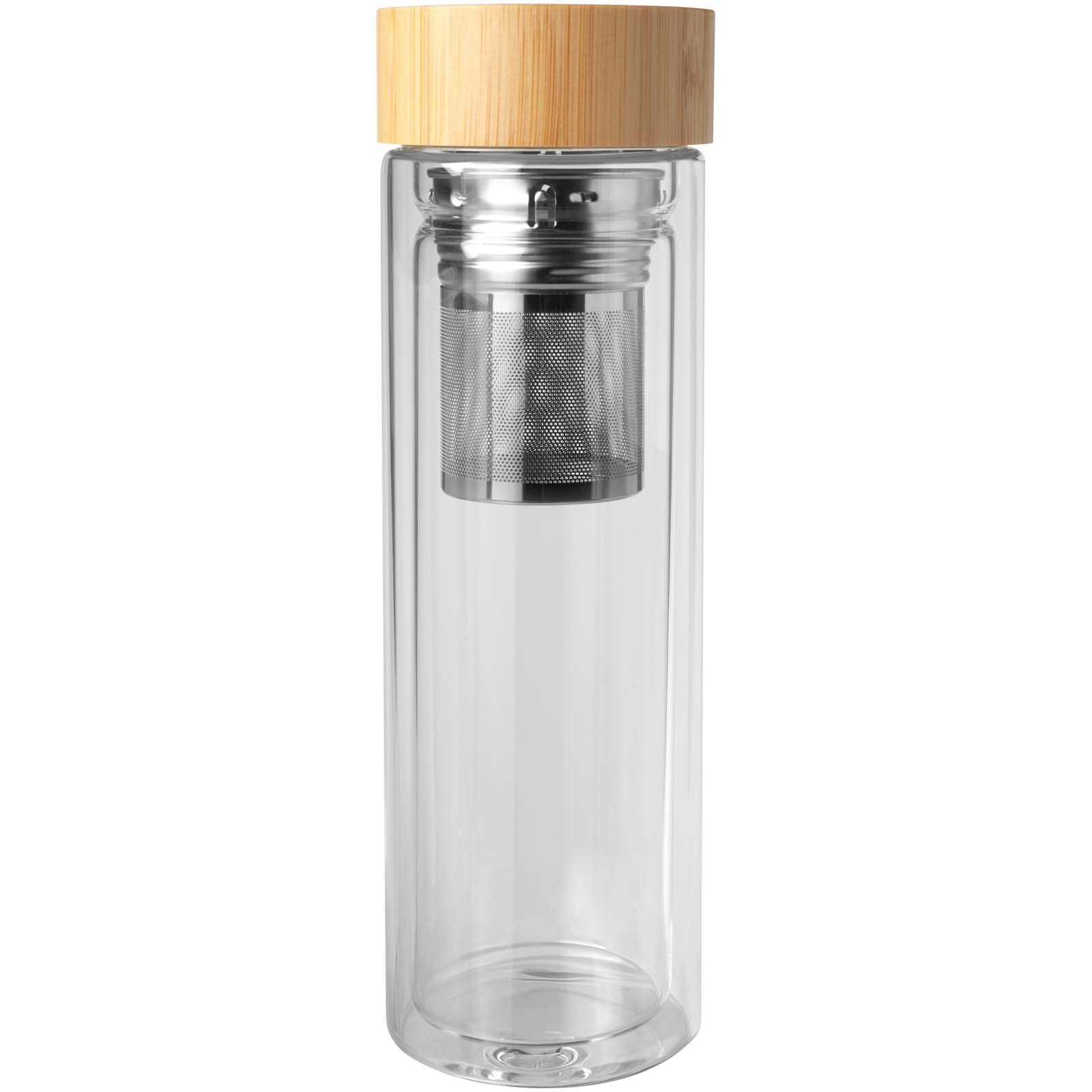 Immagine Borraccia con infusore in vetro borosilicato con coperchio in bambù da 400 ml Bailey