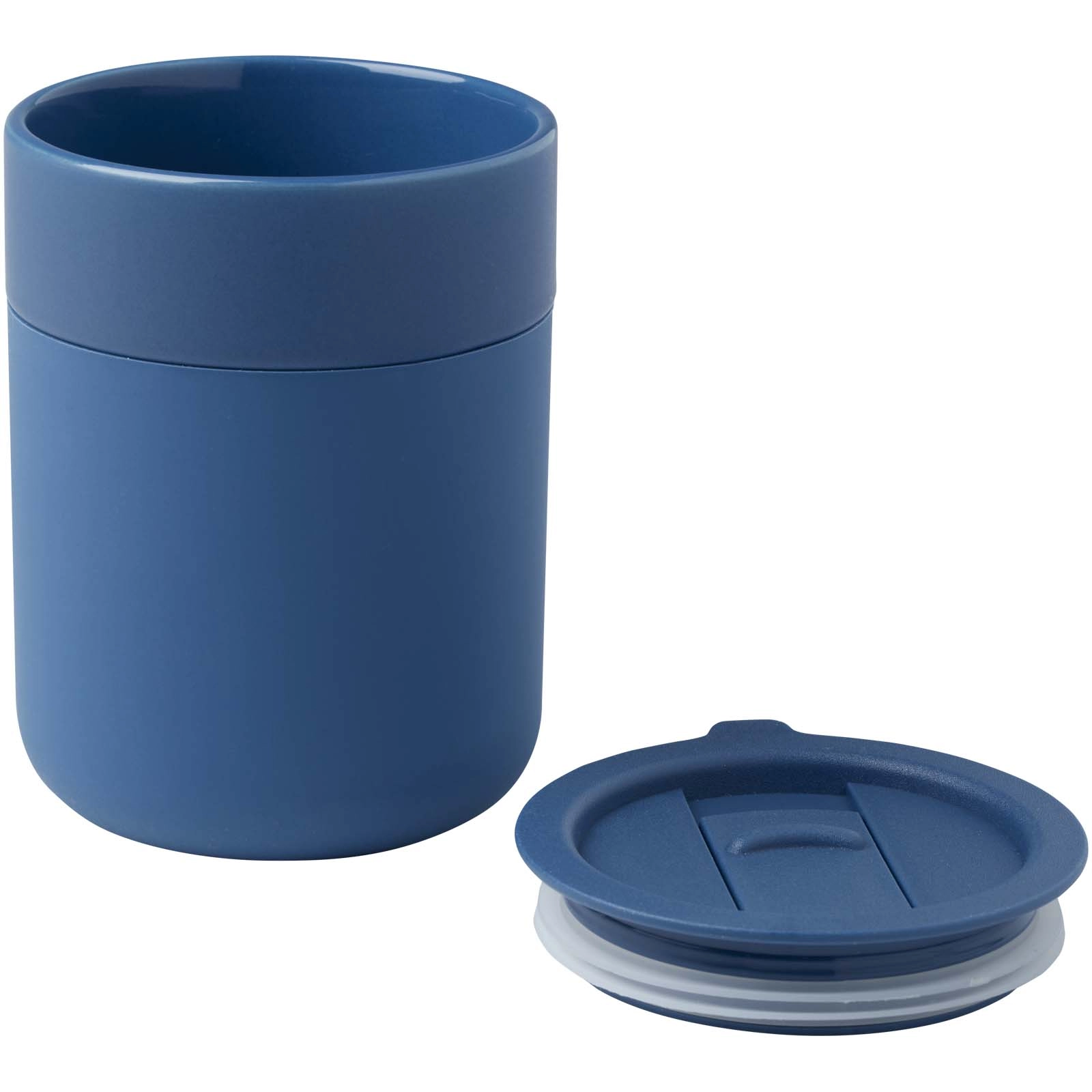 Immagine Bicchiere in ceramica con involucro in silicone e coperchio in plastica da 330 ml Java