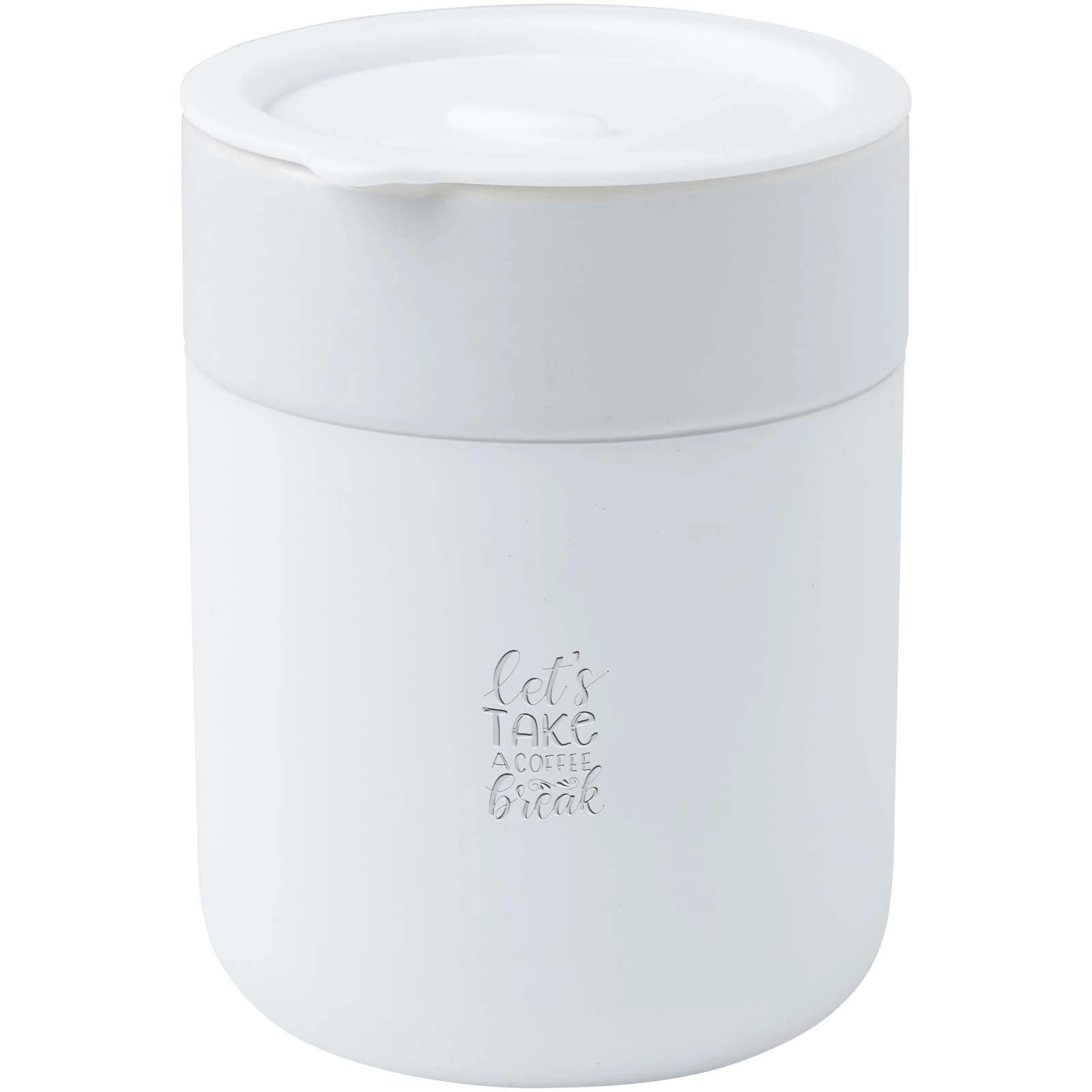 Immagine Bicchiere in ceramica con involucro in silicone e coperchio in plastica da 330 ml Java