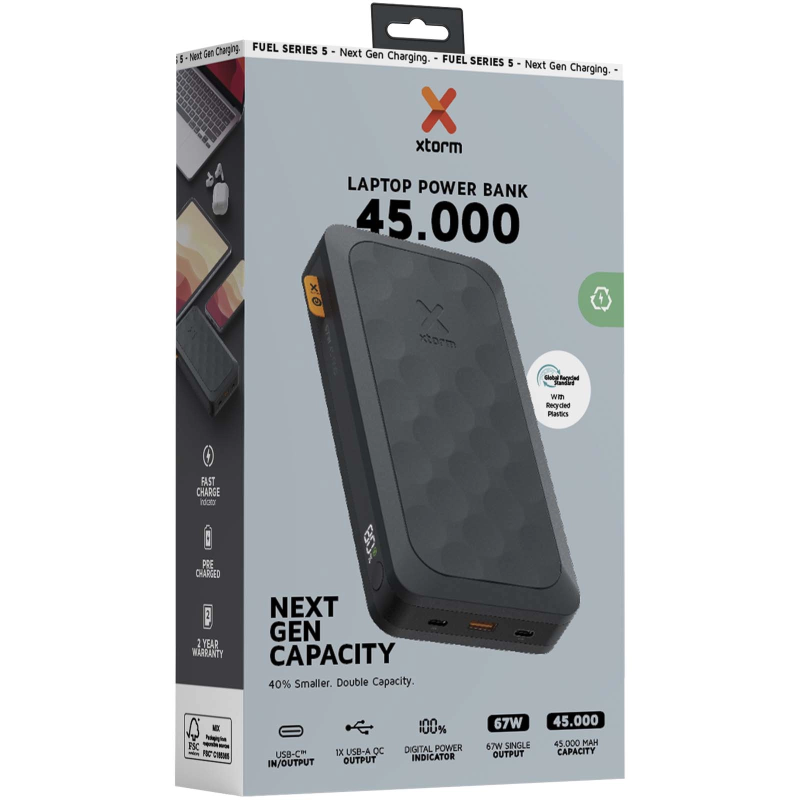 Immagine Power bank da 45.000 mAh e 67 W Xtorm FS5451 Serie Fuel