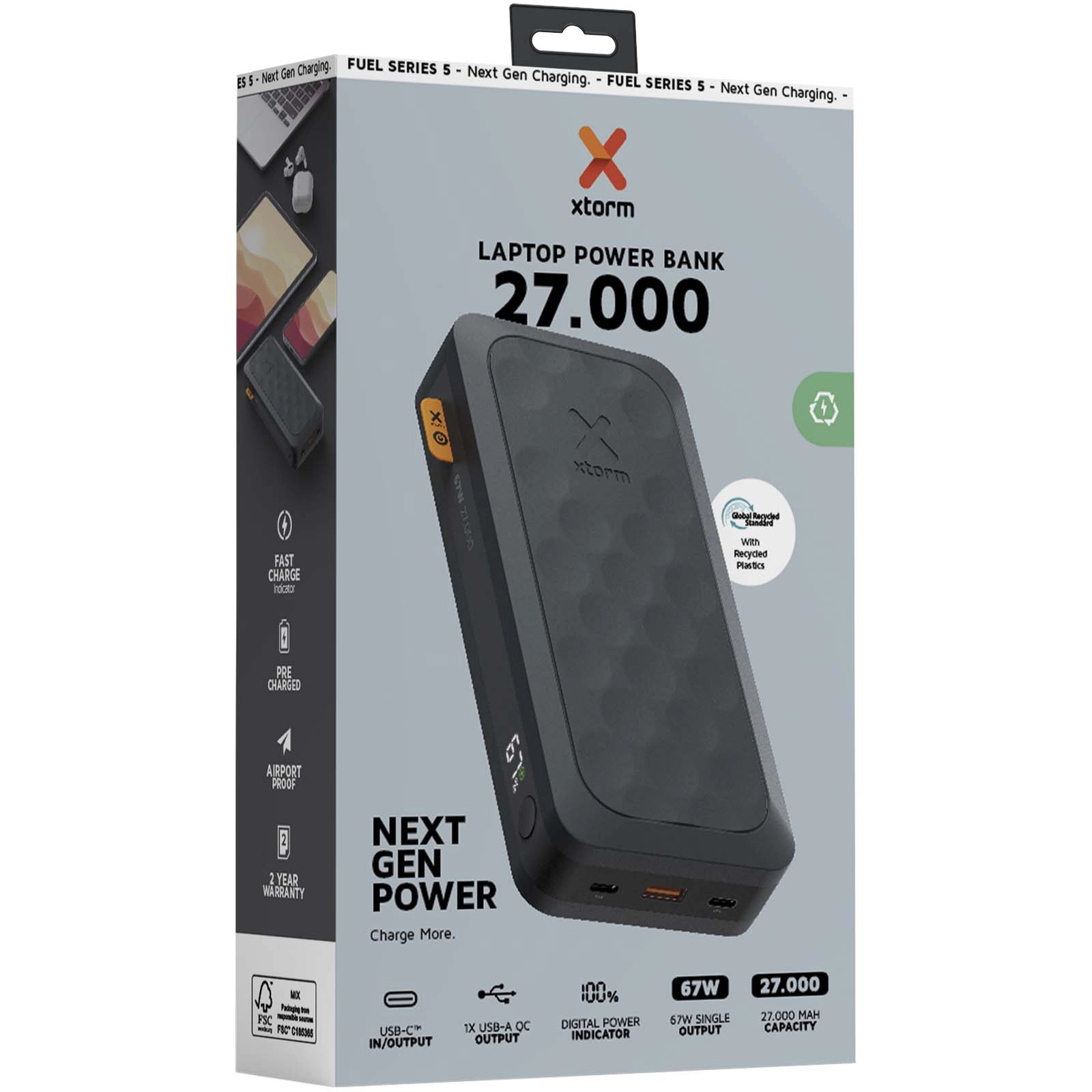 Immagine Power bank da 27.000 mAh e 67 W Xtorm FS5271 Serie Fuel
