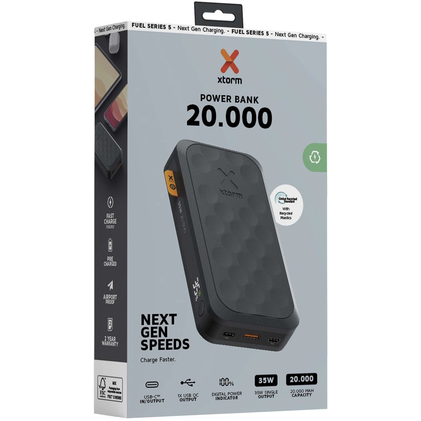 Immagine Power bank da 20.000 mAh e 35 W Xtorm FS520 Serie Fuel