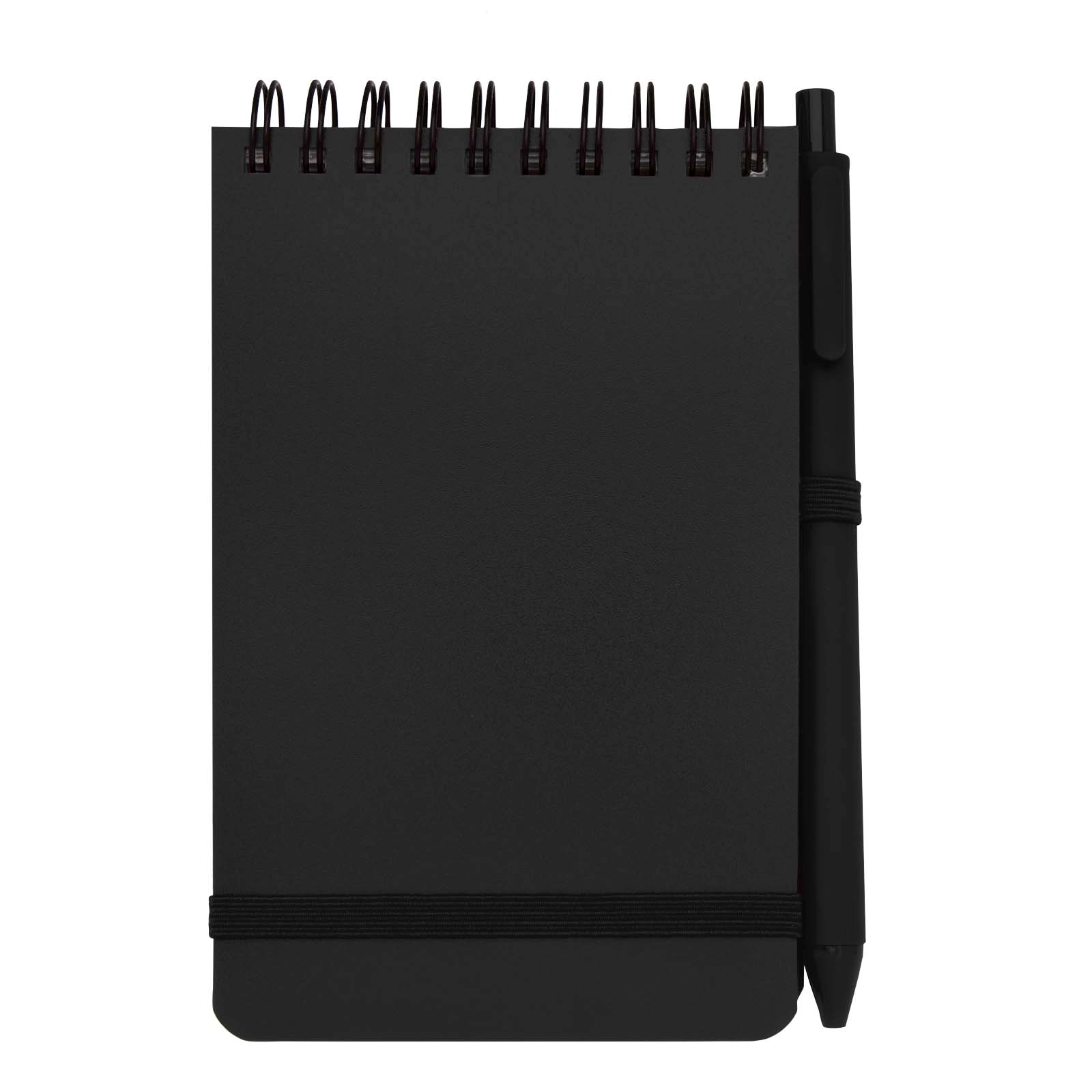 Immagine Blocco note formato A6 con copertina rigida in plastica recuperata in prossimità degli oceani e penna a sfera Thalaasa (inchiostro nero)