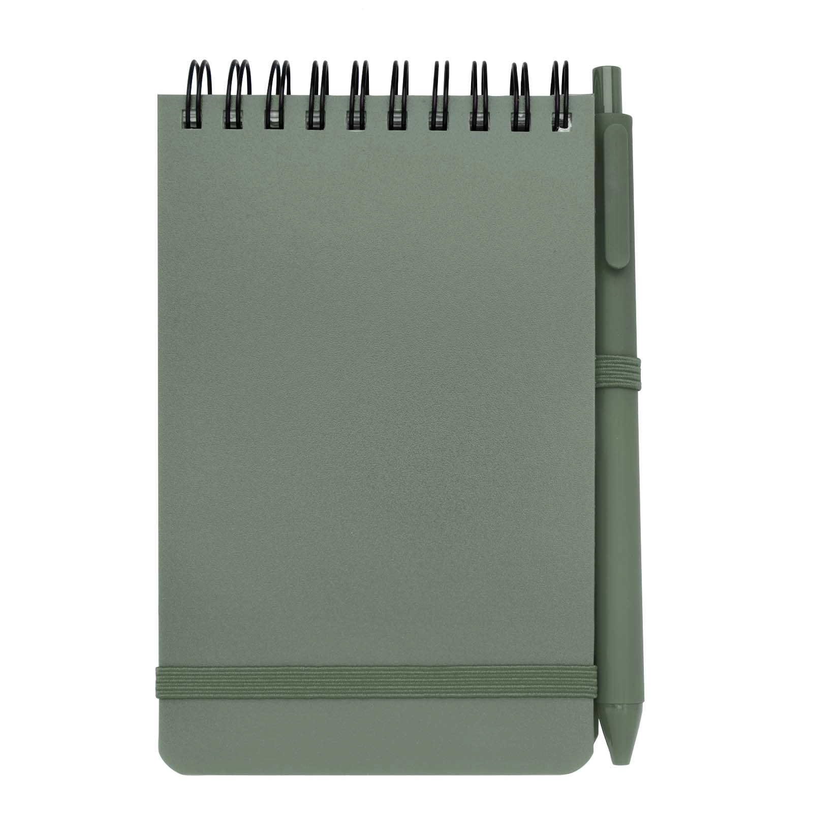 Immagine Blocco note formato A6 con copertina rigida in plastica recuperata in prossimità degli oceani e penna a sfera Thalaasa (inchiostro nero)